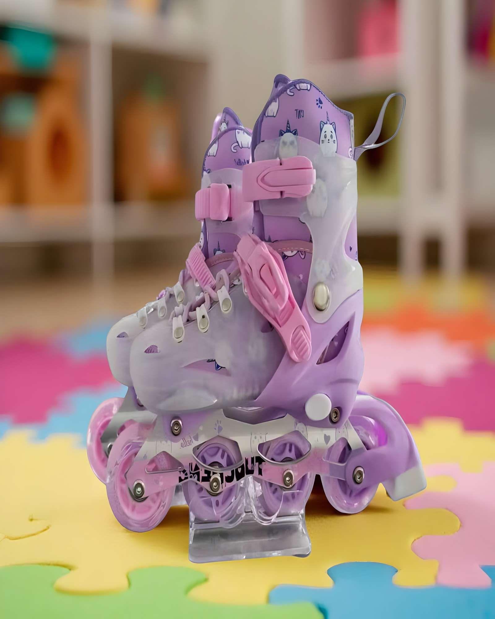 PATIN EN LINEA CON LUCES Y KIT TALLA M 35-38 A29-3