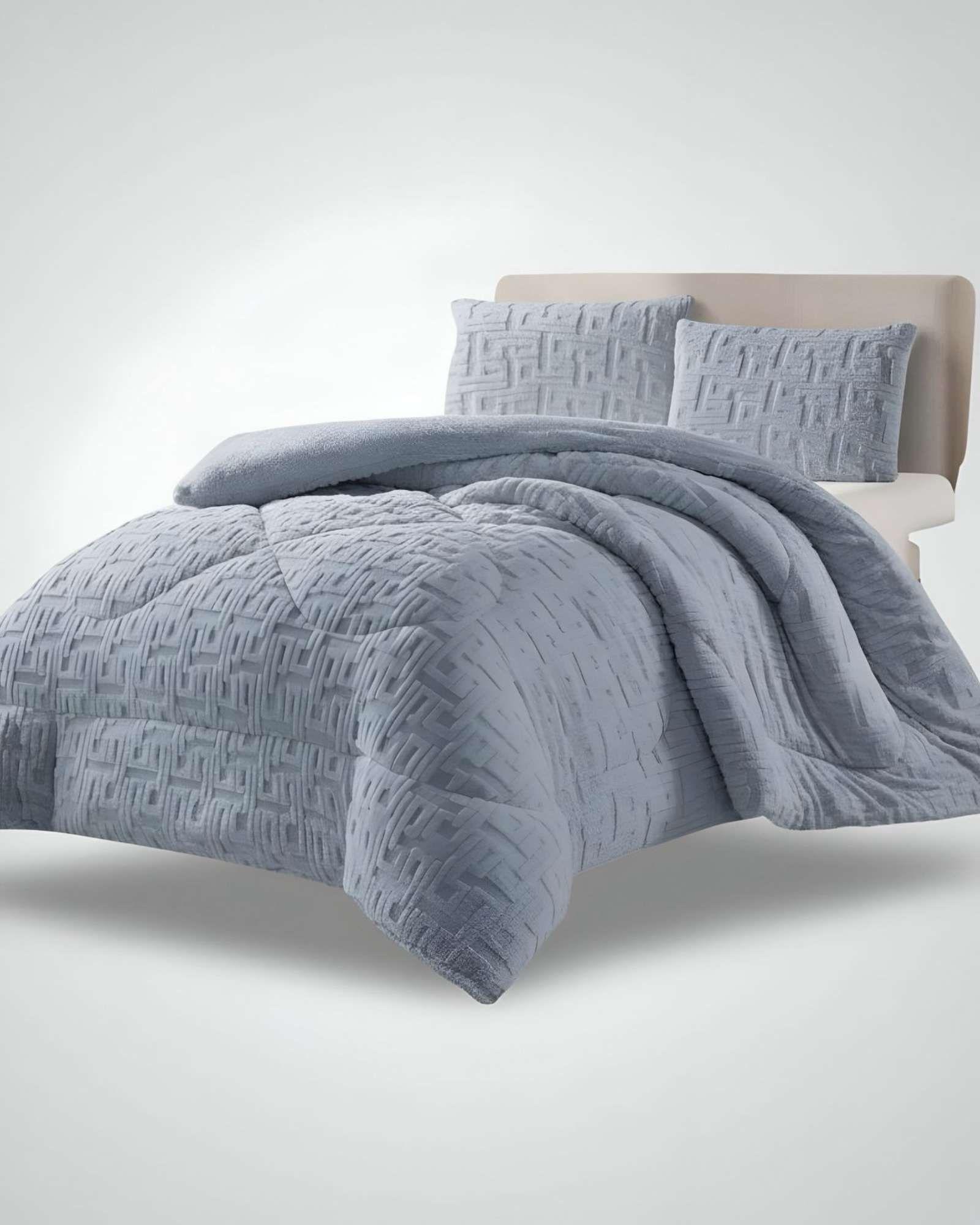 Cubrecama Acolchado con chiporro diseño Texturizado 2 Plazas  TF17-3