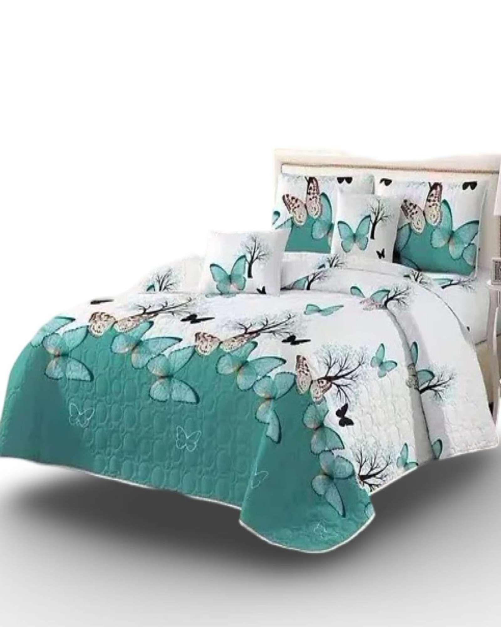 SABANA CON CUBRECAMA DE VERANO KING + 2 ALMOHADAS s75-4