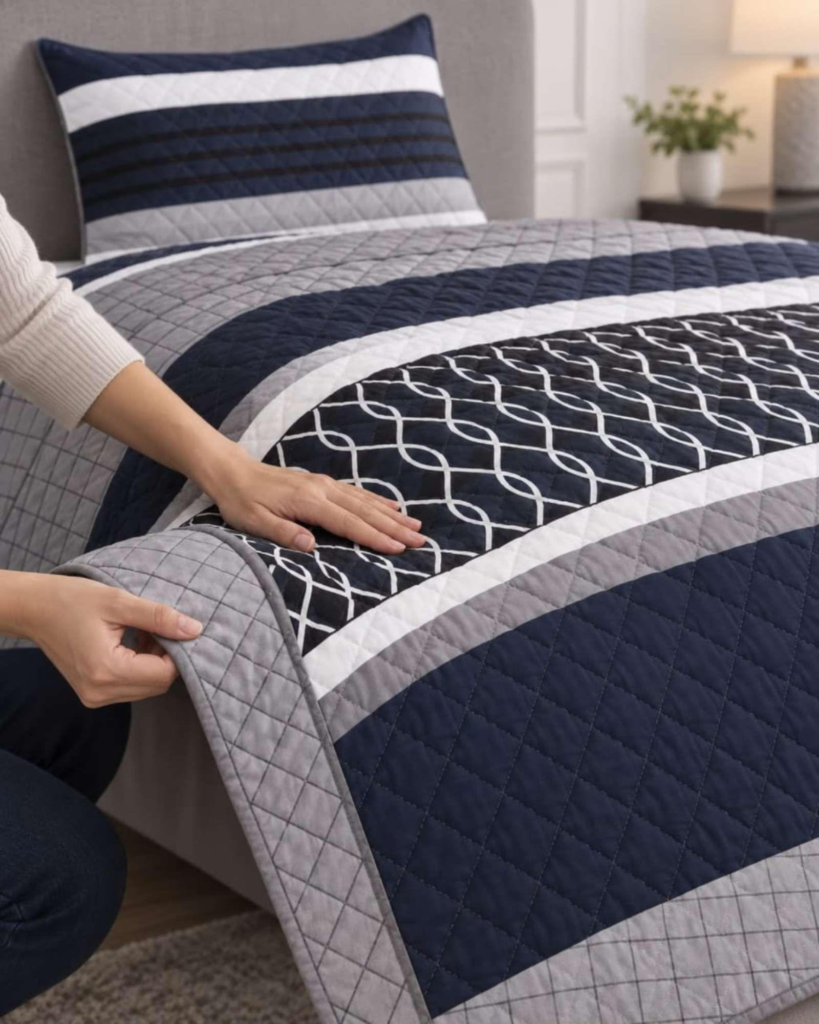 Cubrecama de Verano Plaza y Media Mas Funda De Almohada C8-4