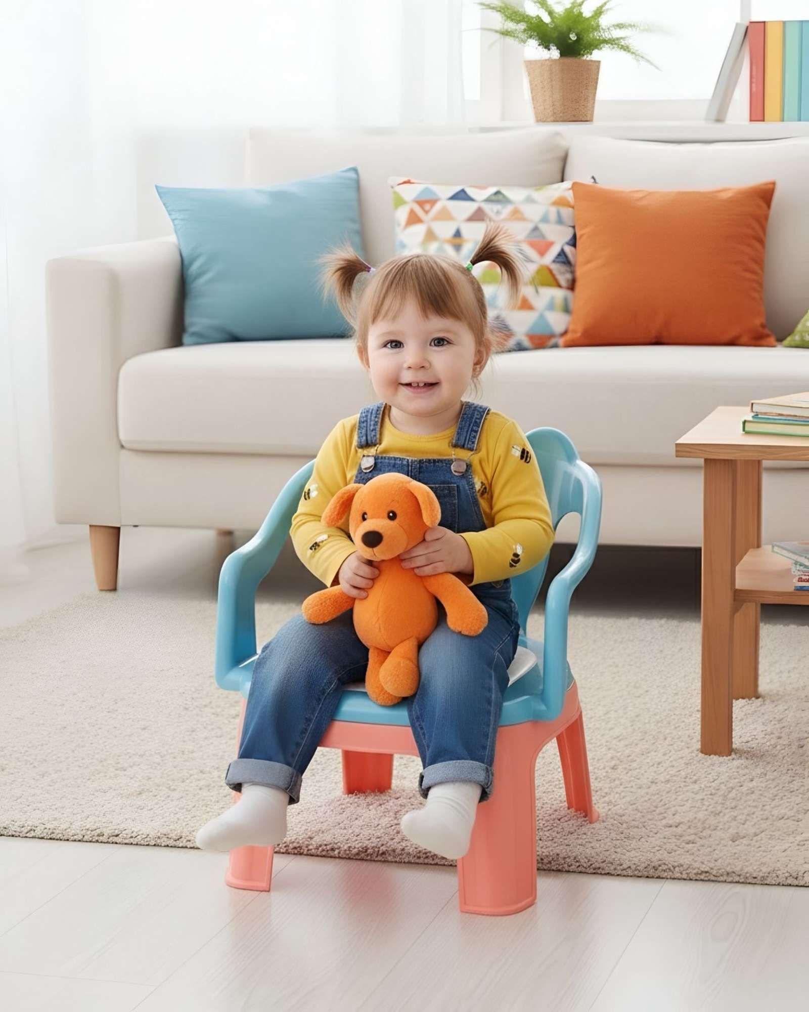 Silla de Comer Infantil con Bandeja extraible Diseño Osito-0