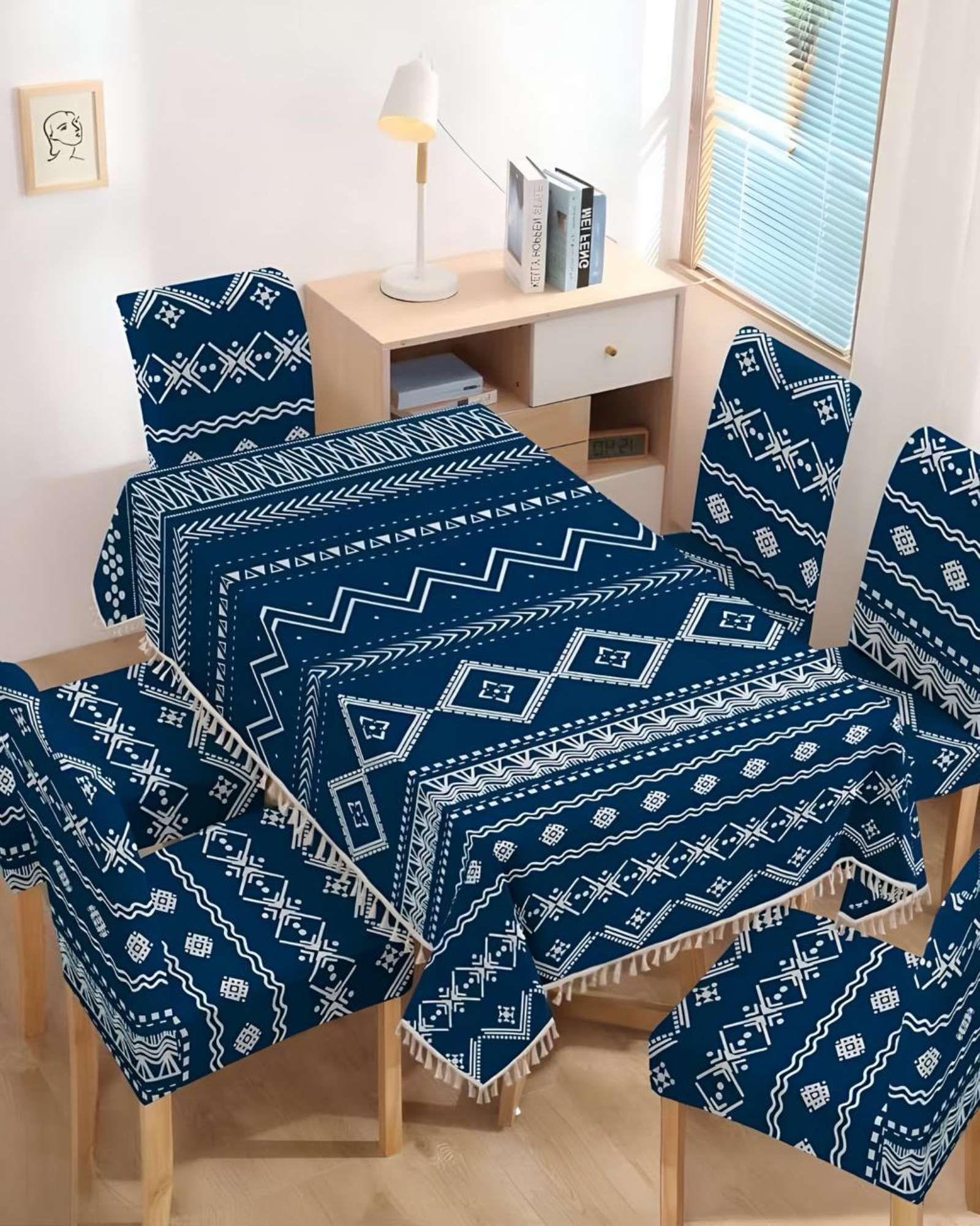 Juego Textil Para Comedor Mantel  más 6 fundas de silla A03-2