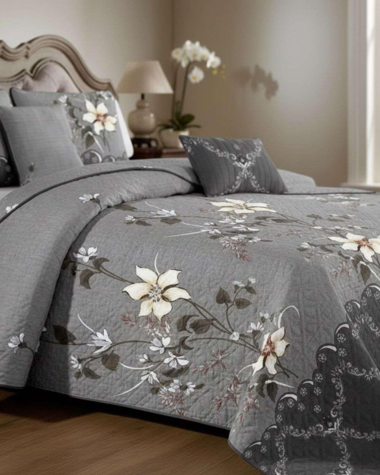 SABANA CON CUBRECAMA DE VERANO KING + 2 ALMOHADAS s76-2