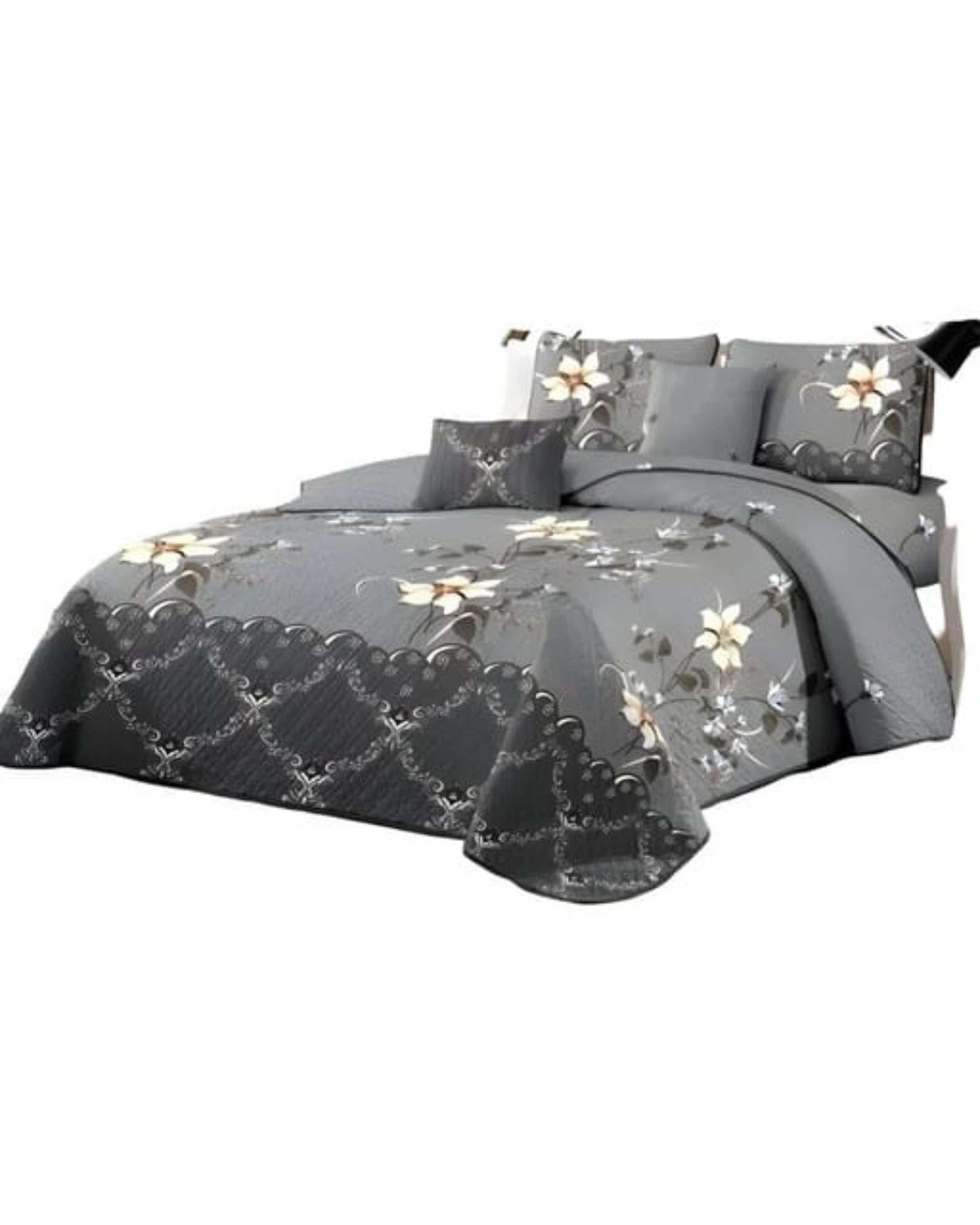 SABANA CON CUBRECAMA DE VERANO KING + 2 ALMOHADAS s76-4