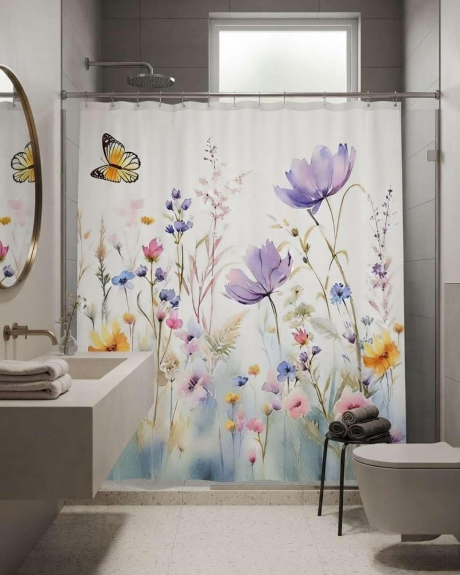 Pack de Cortina De Baño Con Forro Impermeable Surtido.-0