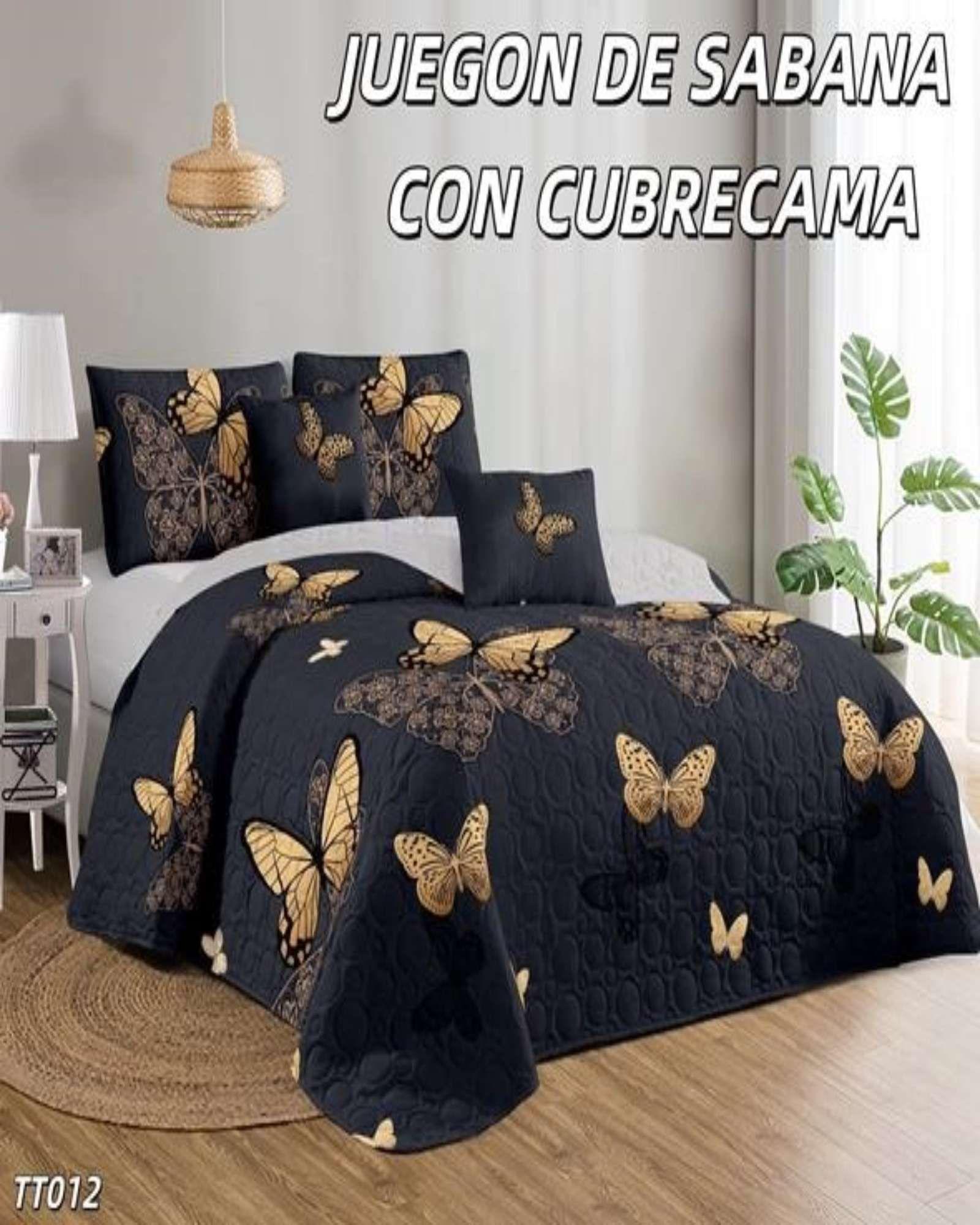 SABANA CON CUBRECAMA DE VERANO 2 PLAZAS + 2 ALMOHADAS s50-3