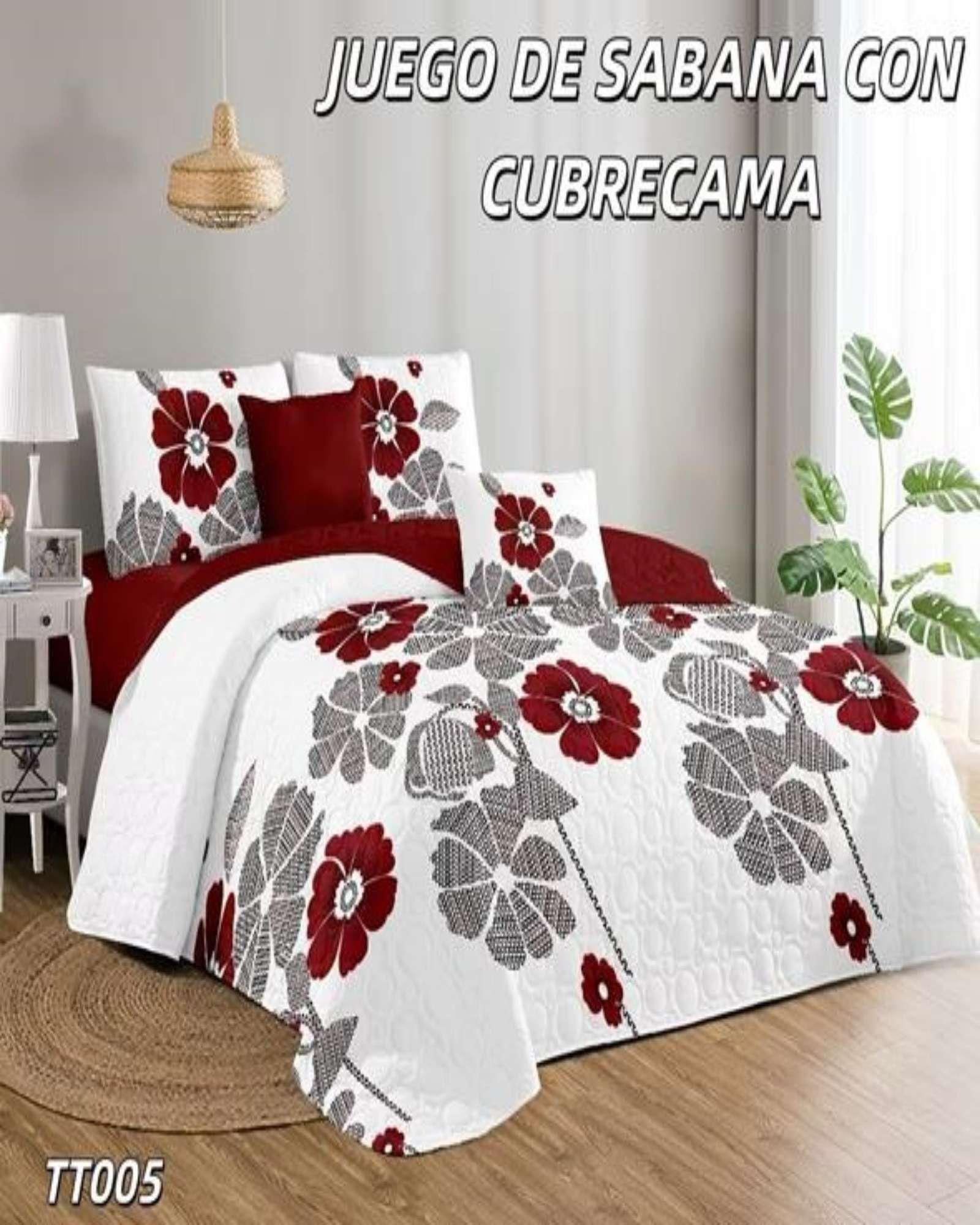 SABANA CON CUBRECAMA DE VERANO KING + 2 ALMOHADAS s69-3
