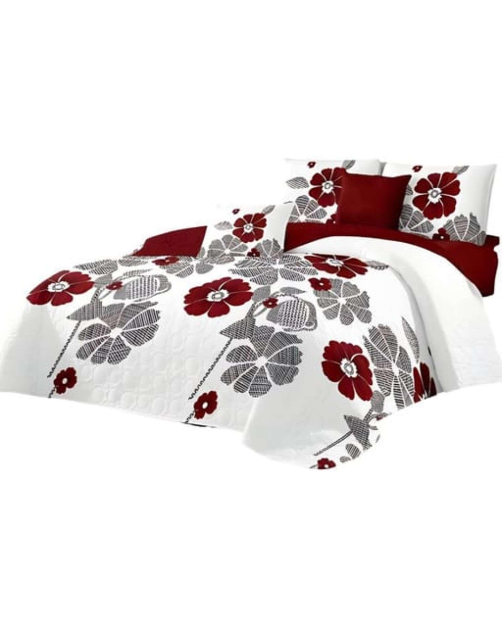 SABANA CON CUBRECAMA DE VERANO KING + 2 ALMOHADAS s69-4