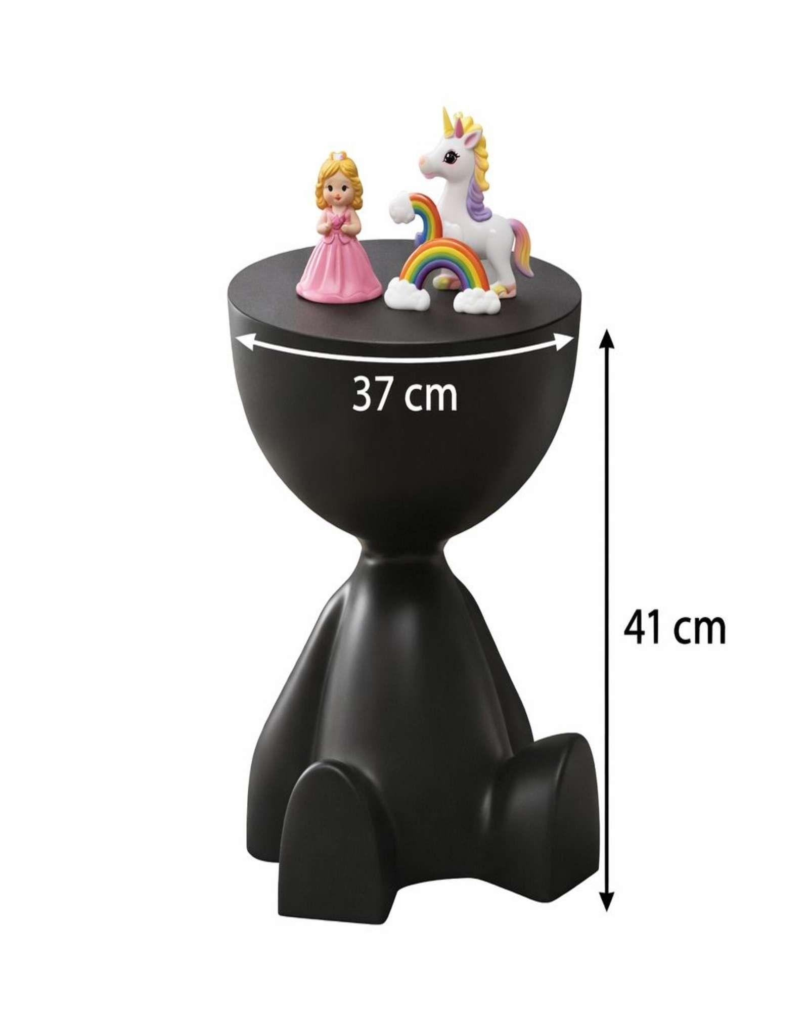 PACK DE 2 MESAS DE ARRIMO ESCULTURAL NEGRO-1
