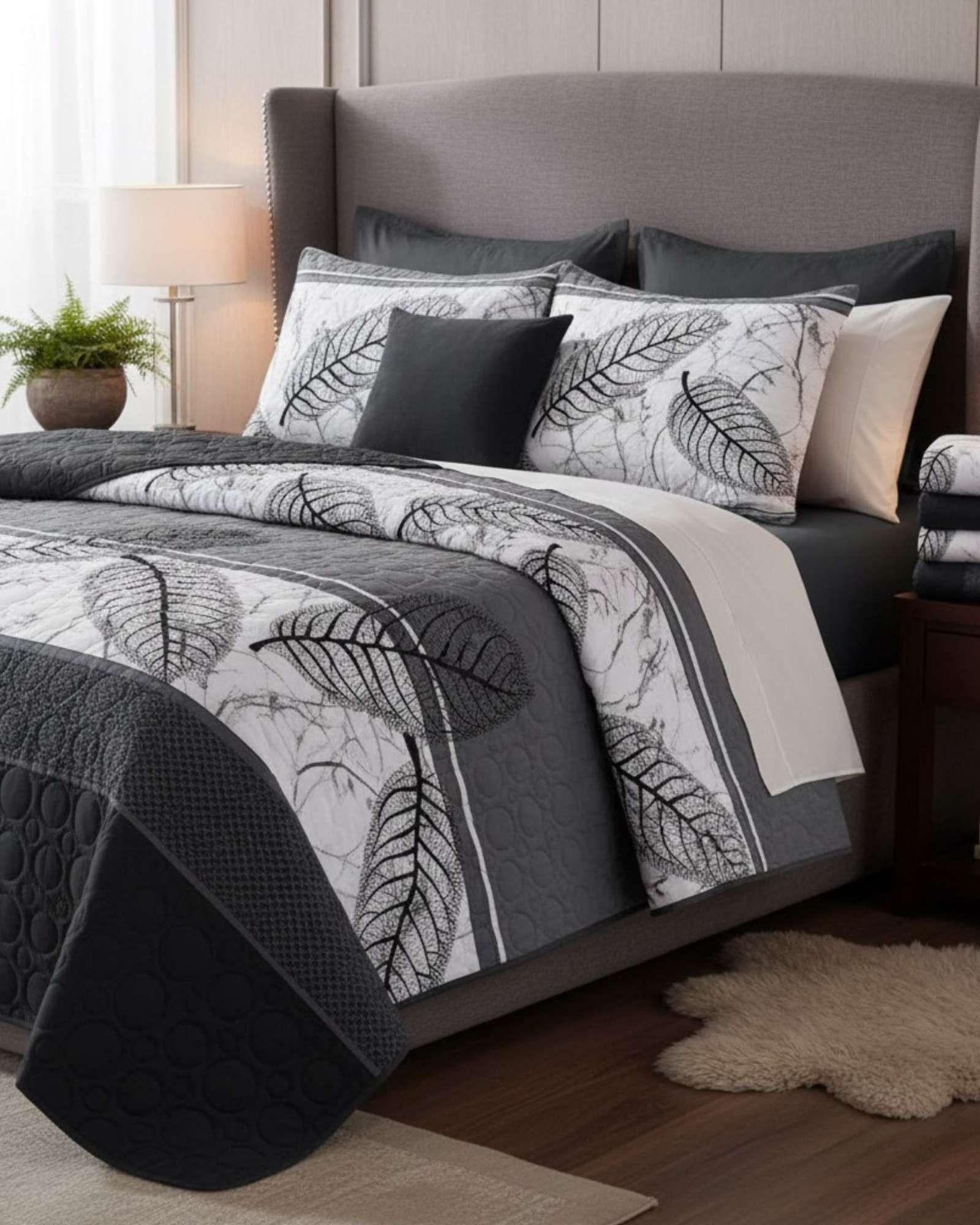 SABANA CON CUBRECAMA DE VERANO KING + 2 ALMOHADAS s81-2