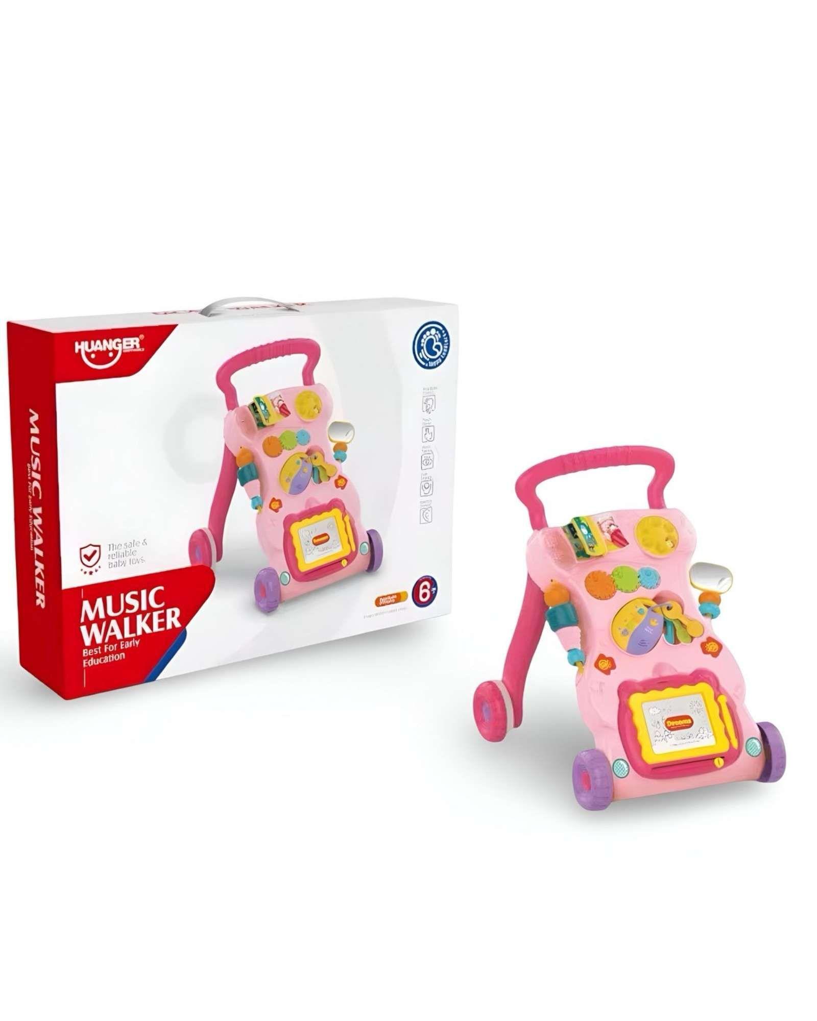 ANDADOR CORREPASILLO MUSICAL INFANTIL EDUCATIVO PARA BEBÉS ROSA-2