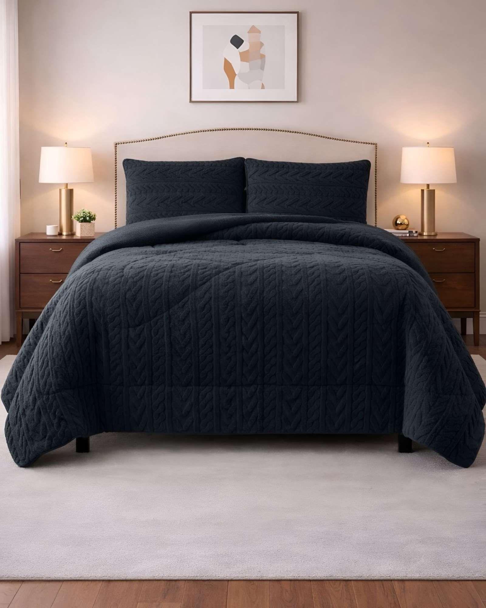 COBERTOR ELEGANTE DE INVIERNO CON CHIPORRO KING14-2