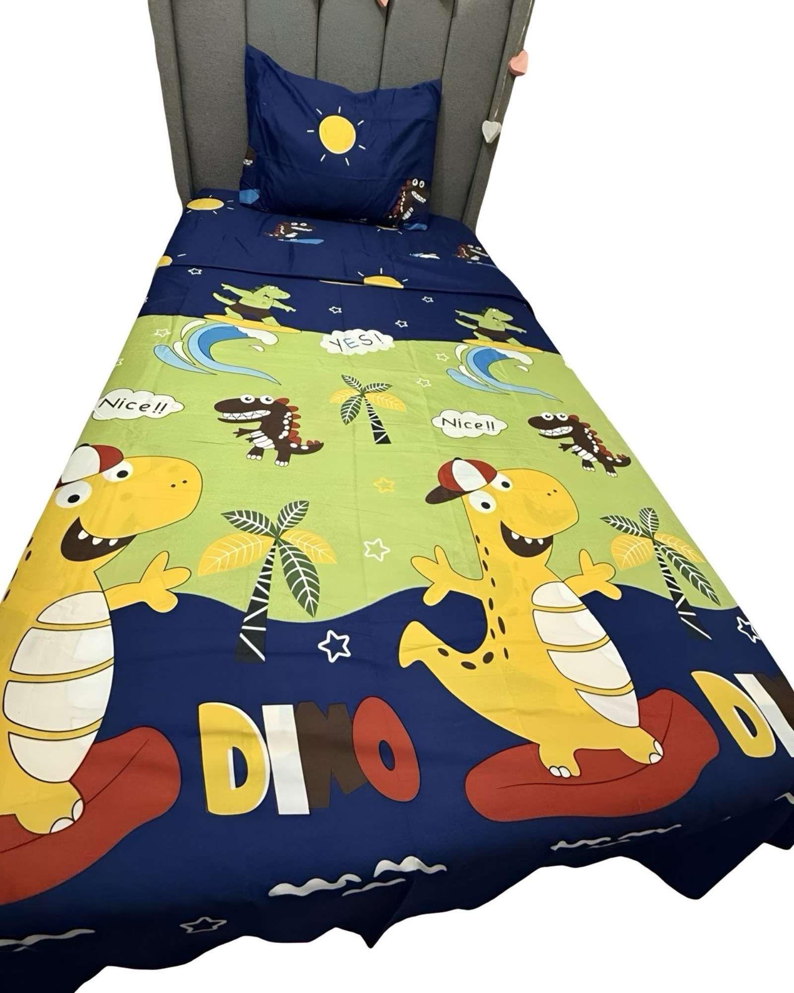 Juego de Sábanas Diseño infantil plaza y media Dino-4