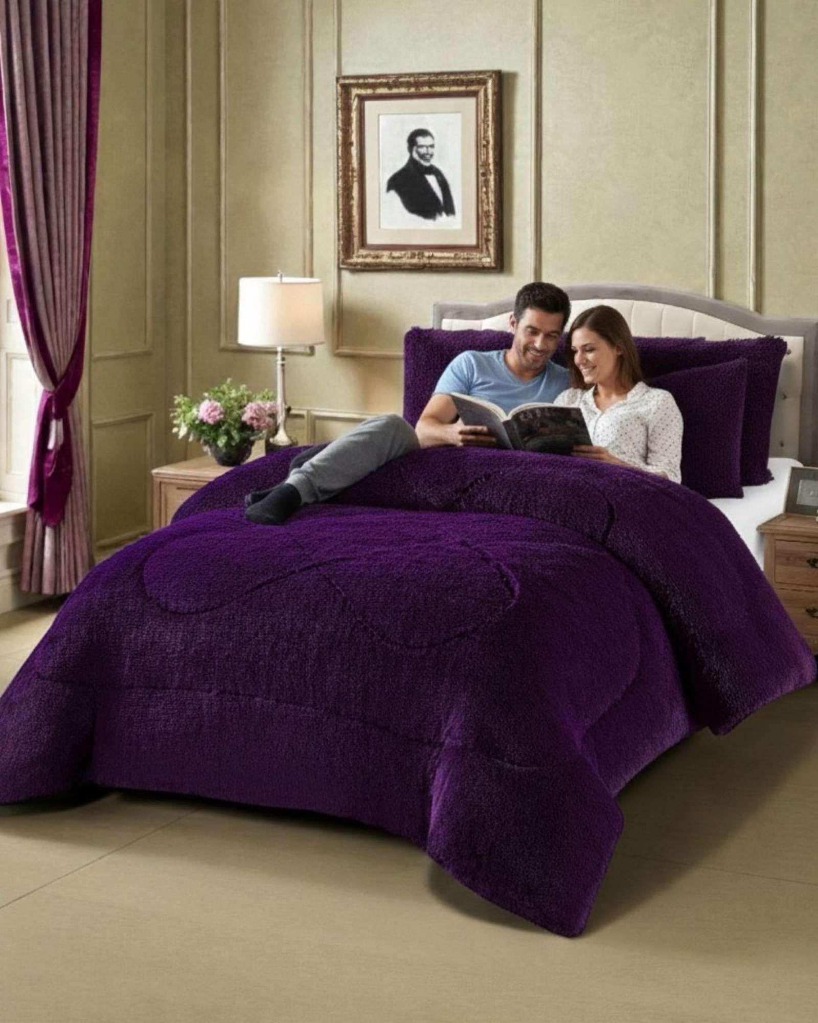 Cubrecama Otoño Invierno Chiporro Peludo Premium Plaza y media  A60-0