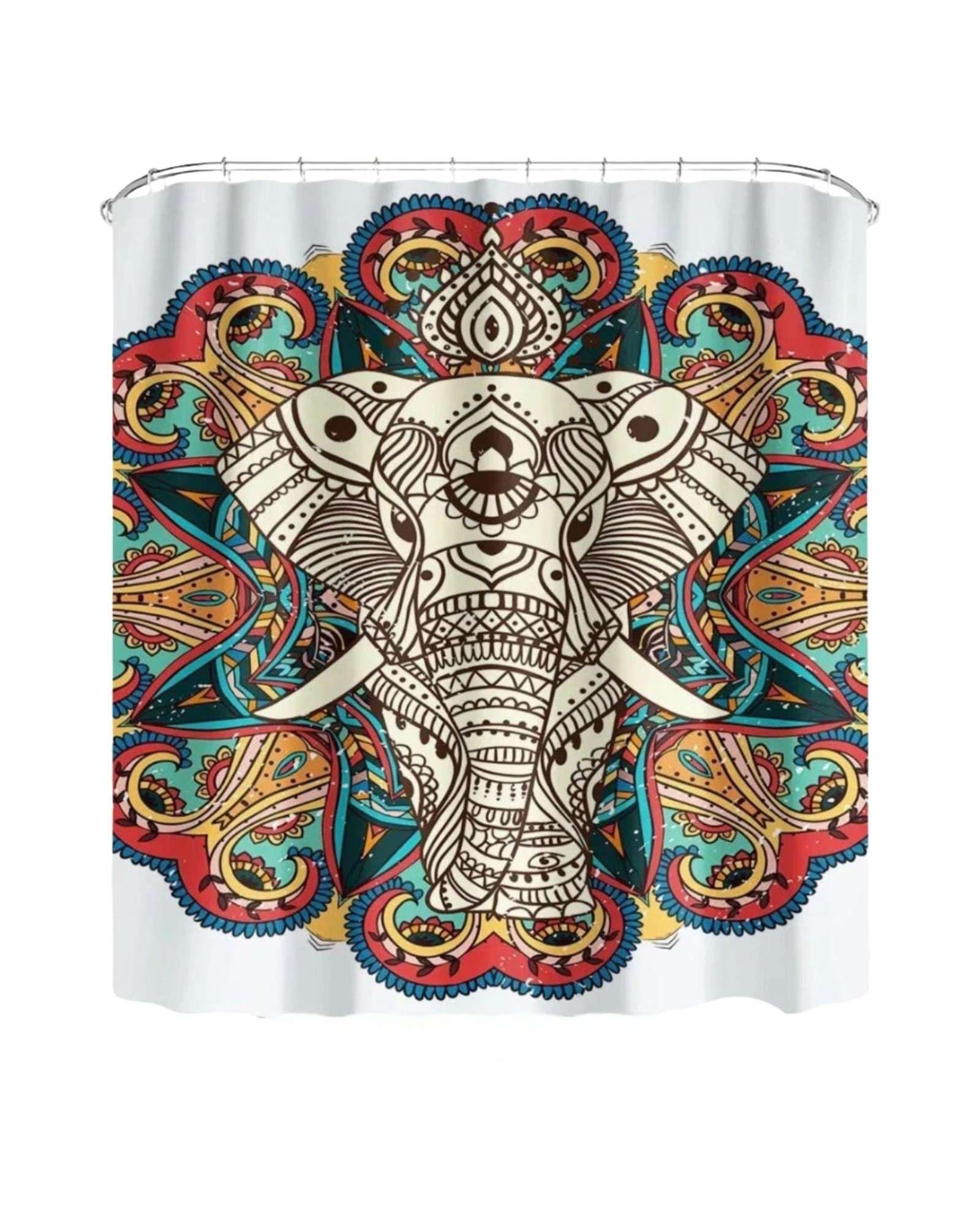 Juego de Cortina de Baño Tela Género + Forro Impermeable T2-3