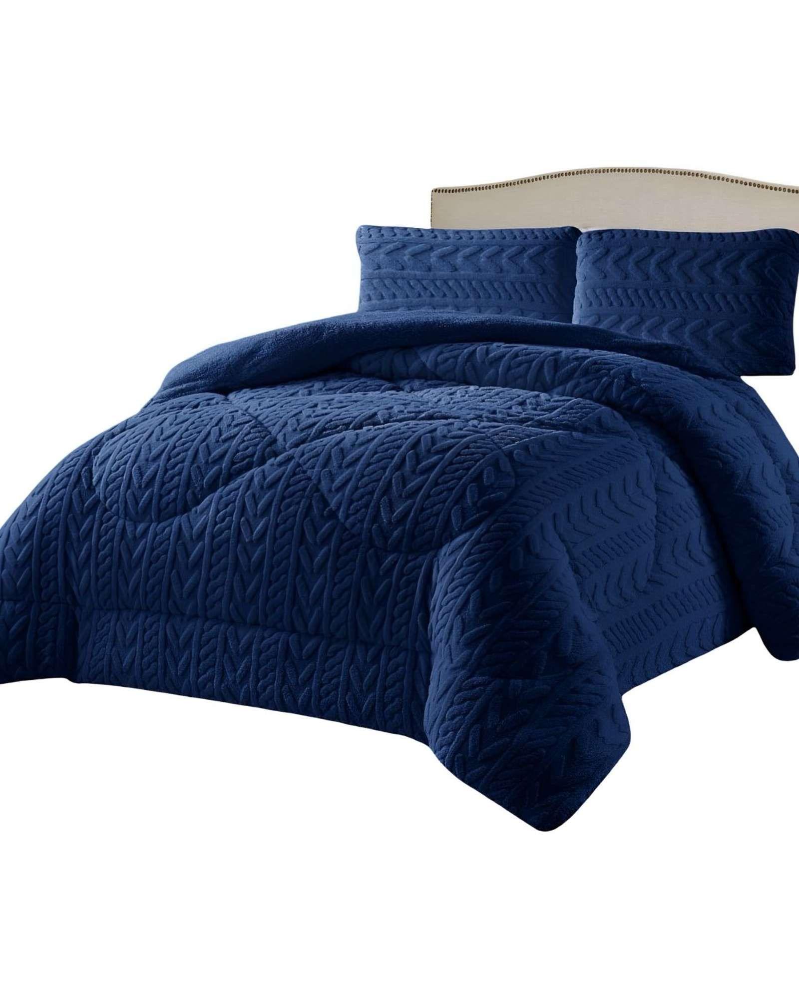 COBERTOR ELEGANTE DE INVIERNO CON CHIPORRO KING06-3