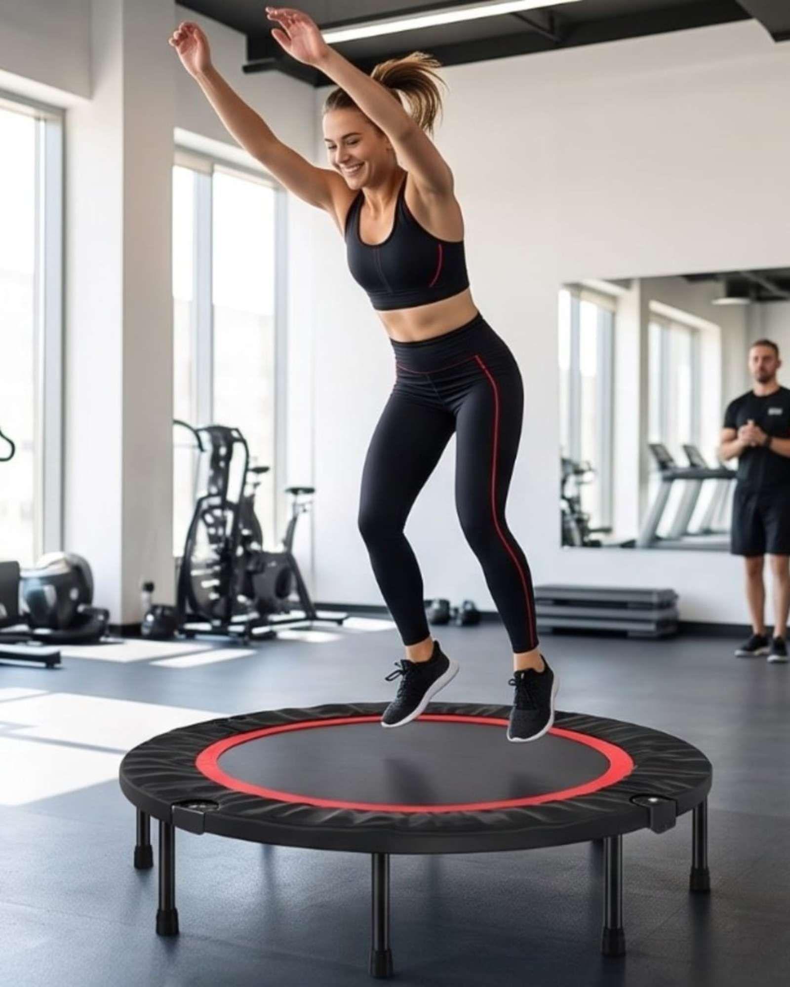 Trampolin Fitness Plegable de Ejercicios portatil 100 cm-0
