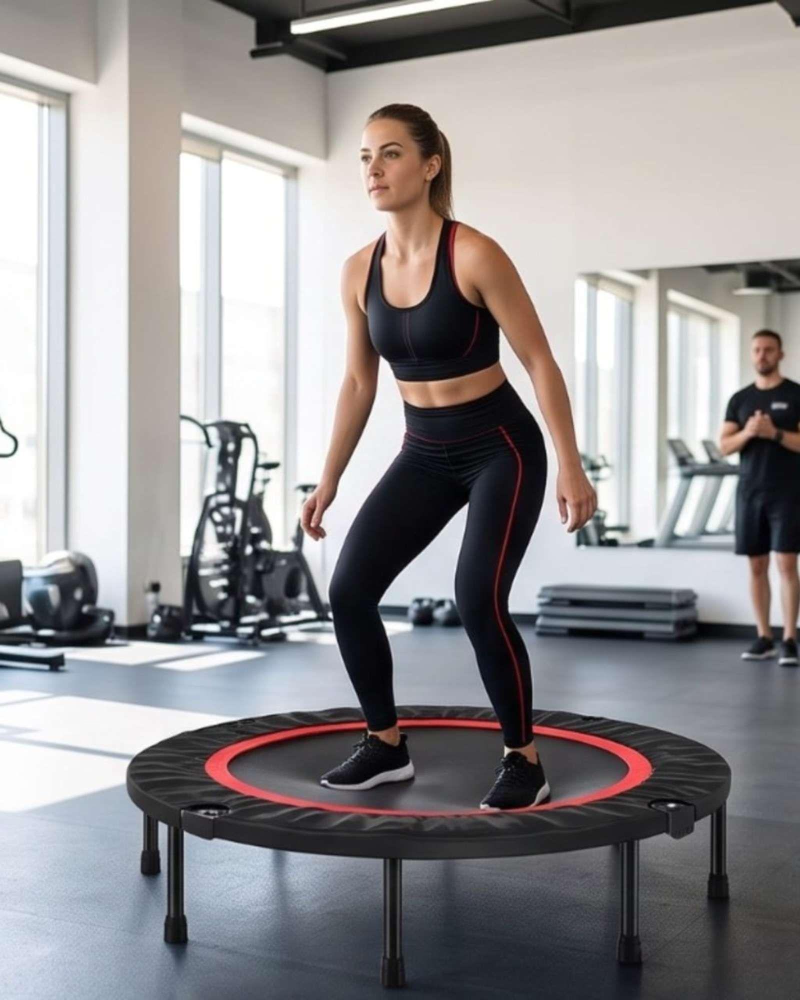 Trampolin Fitness Plegable de Ejercicios portatil 100 cm-1