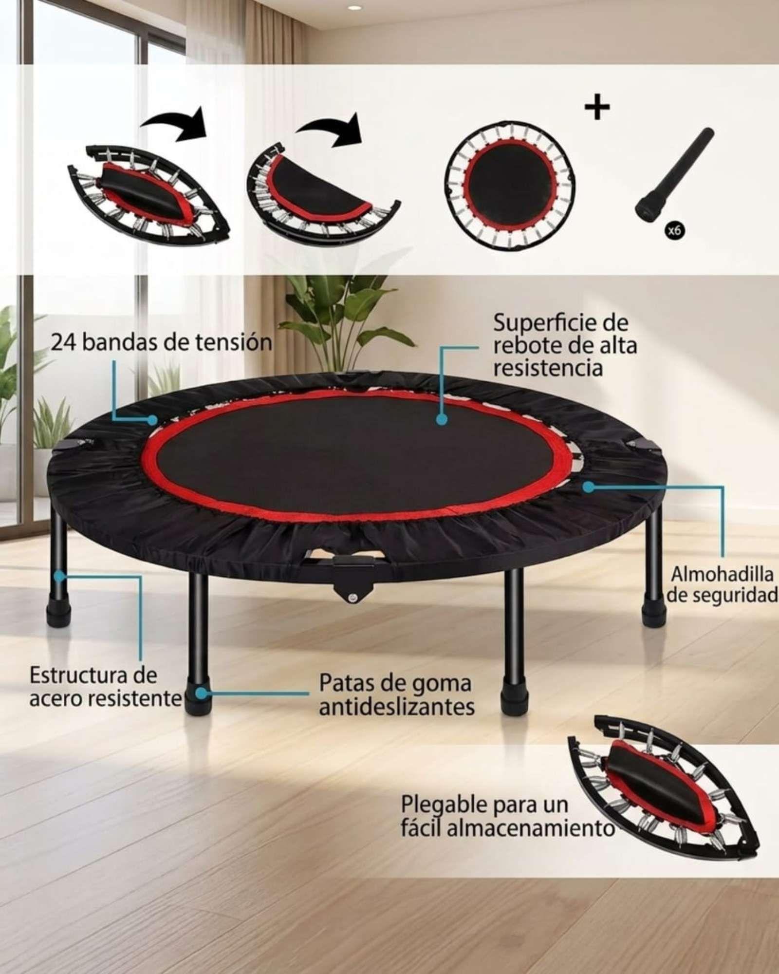 Trampolin Fitness Plegable de Ejercicios portatil 100 cm-6