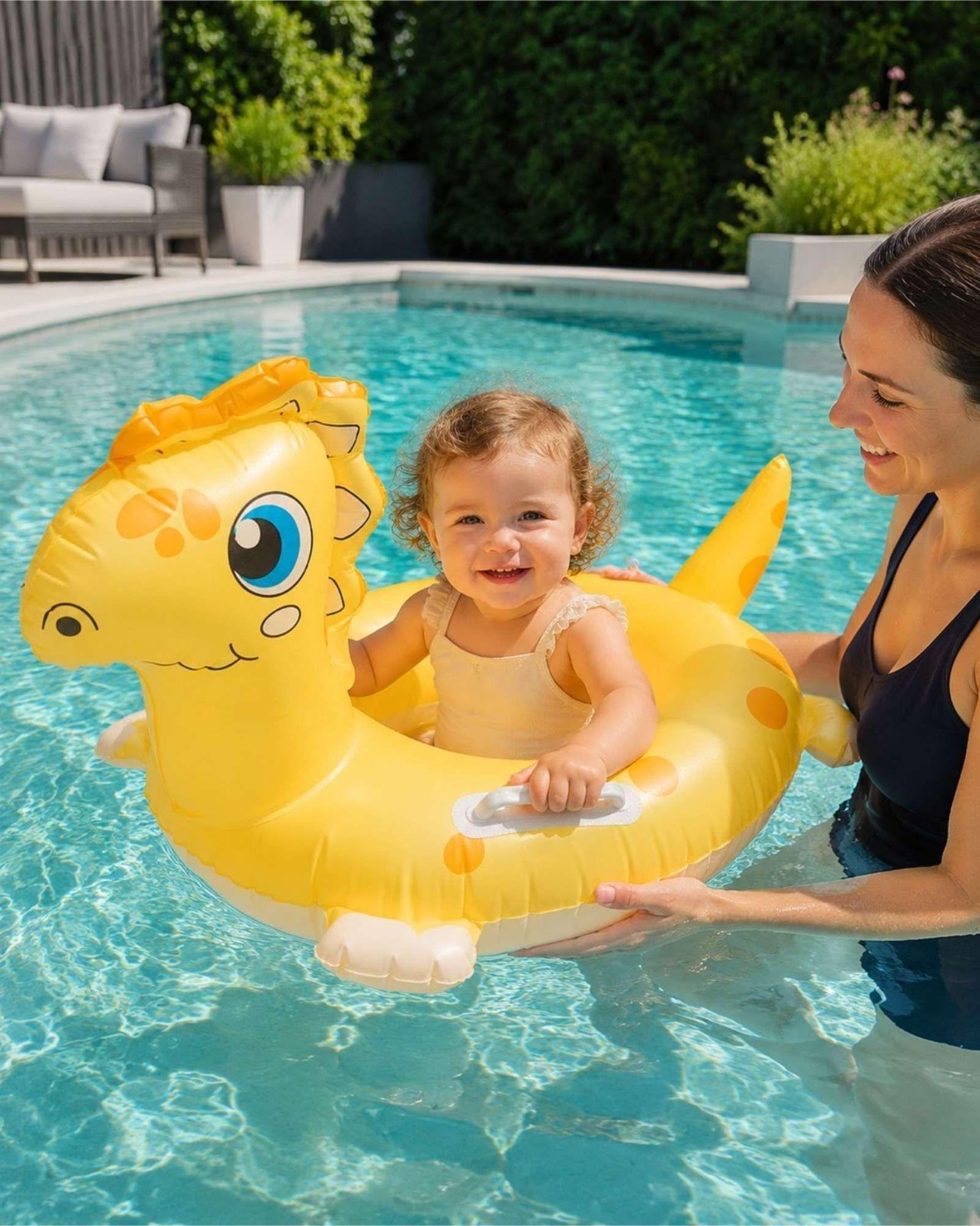 Flotador Infantil Inflable con Asas Diseño Animal para Piscina5-3
