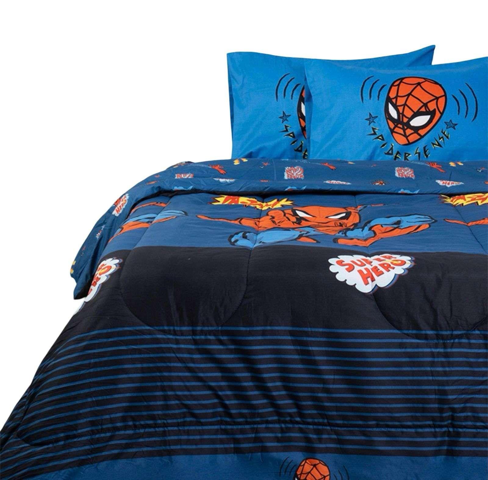 CUBRECAMA NORDICO RELLENO SPIDERMAN 2 PLAZAS PLAZA Y MEDIA-0