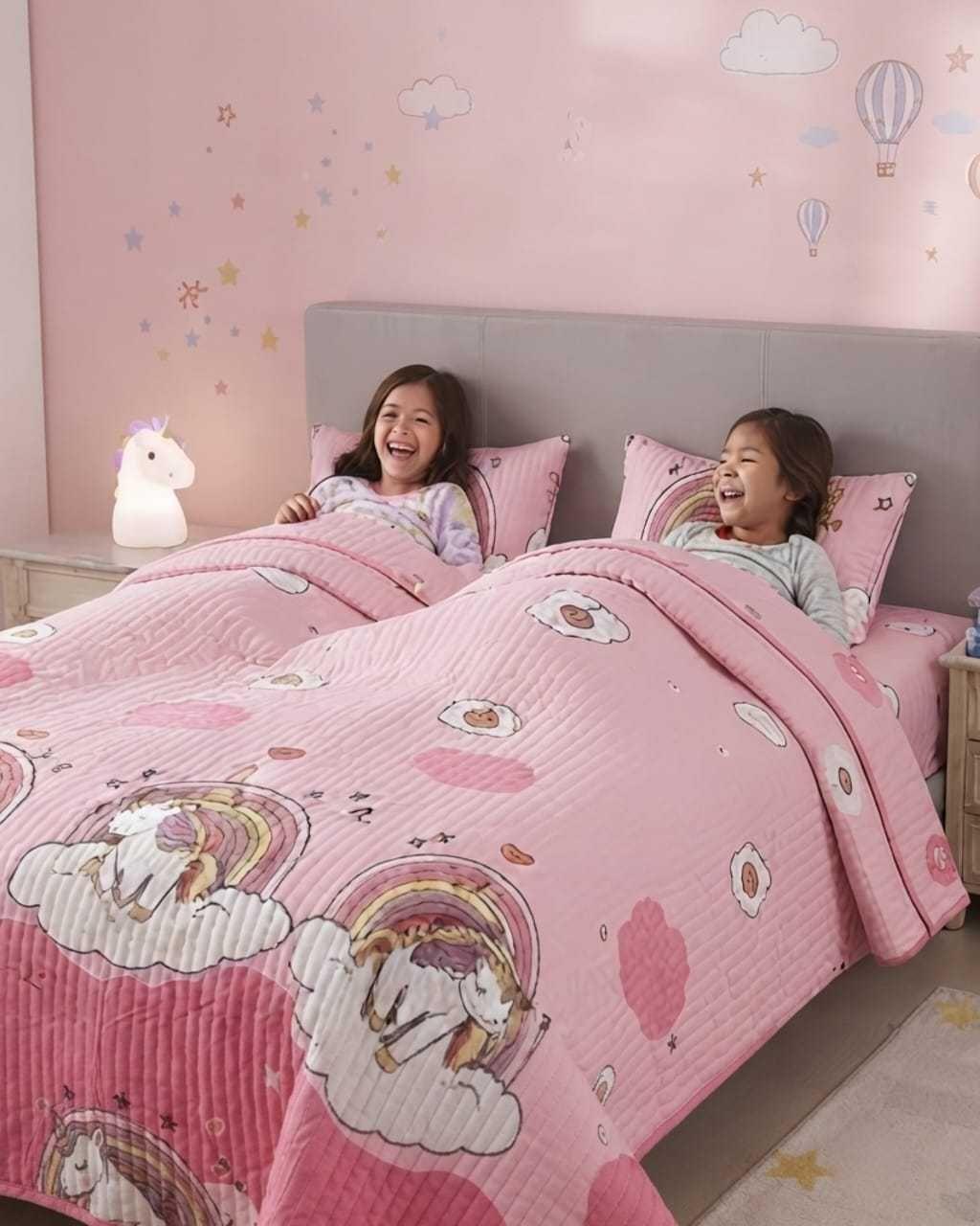 Cubrecama Quilt de Verano Plaza y Media Diseños Infantiles Mas Funda c3-4