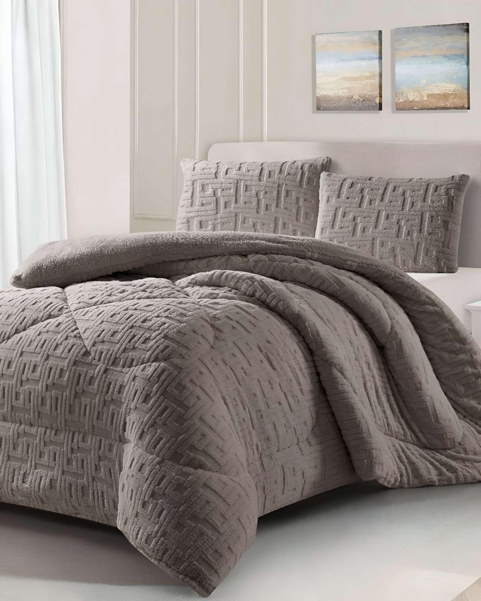 Cubrecama Acolchado con chiporro diseño Texturizado 2 Plazas  TF15-2