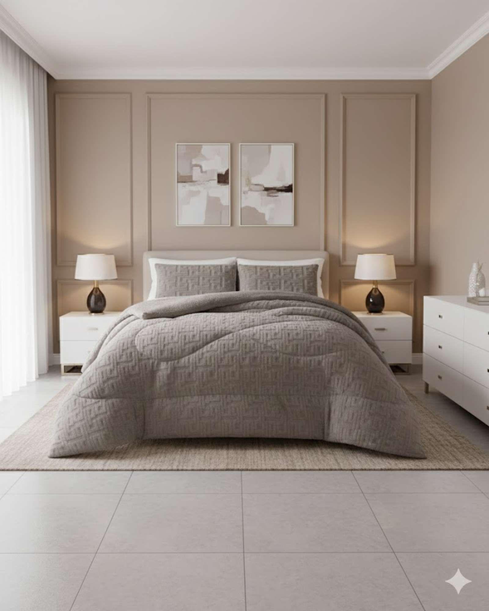 Cubrecama Acolchado con chiporro diseño Texturizado 2 Plazas  TF15-4