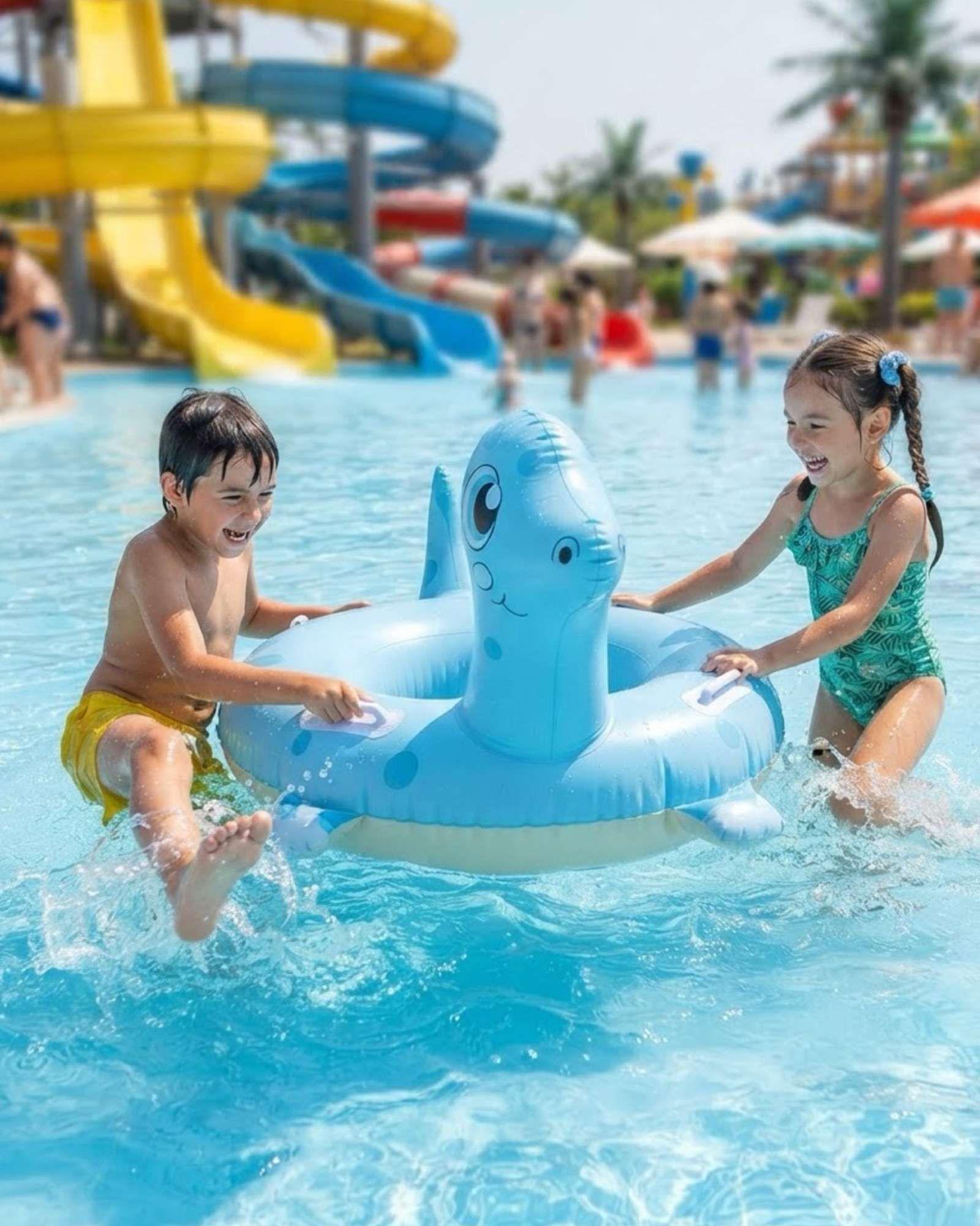 Flotador Infantil Inflable con Asas Diseño Animal para Piscina3-3