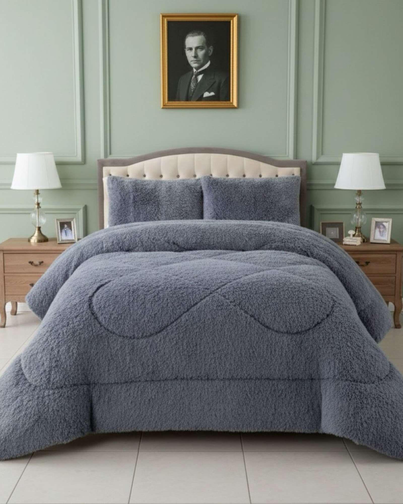 Cubrecama Otoño Invierno Chiporro Peludo Premium Plaza y media  A57-2