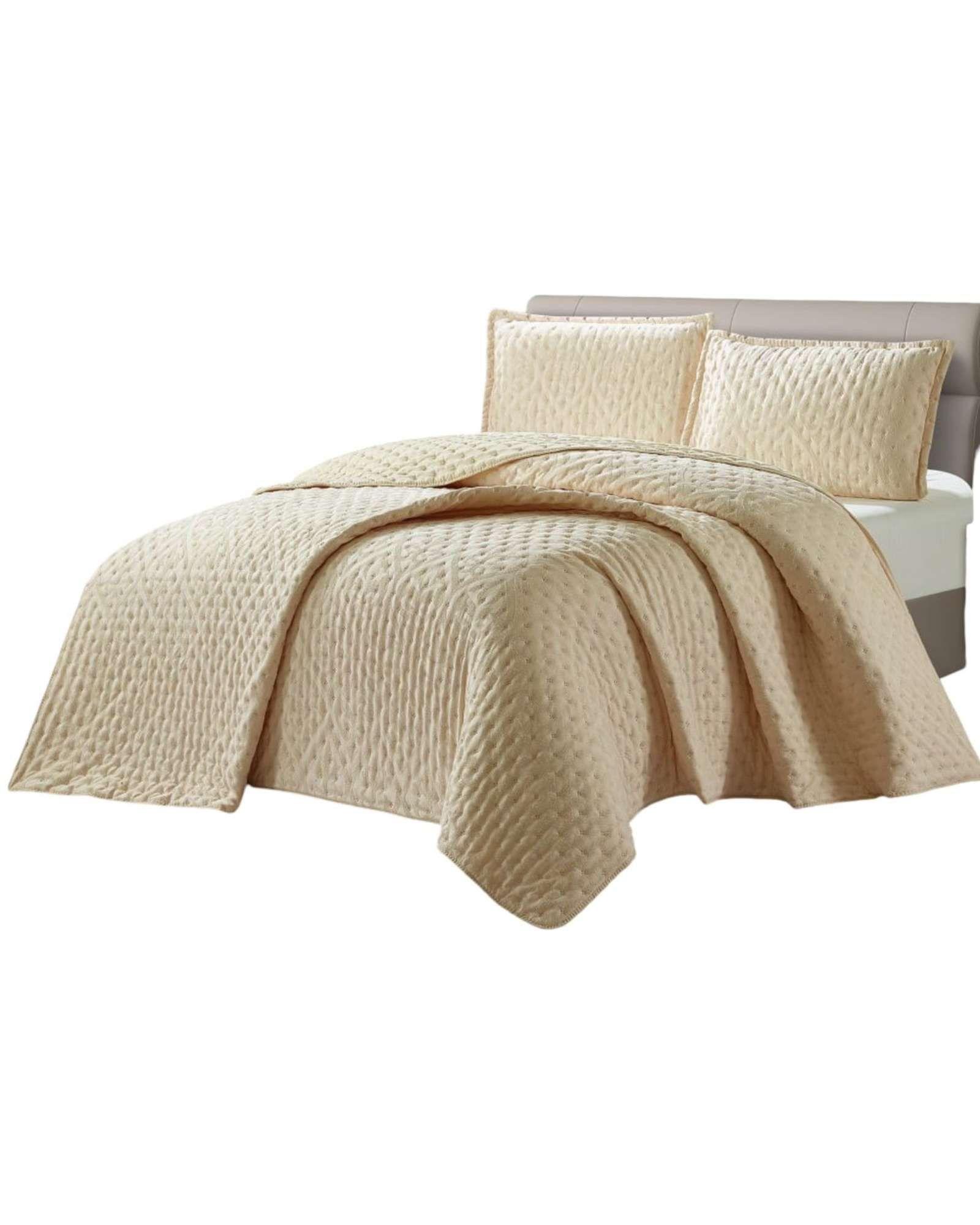 Cubrecama Quilt Delgado 2 plazas con relieves de Tufting  TF08-2