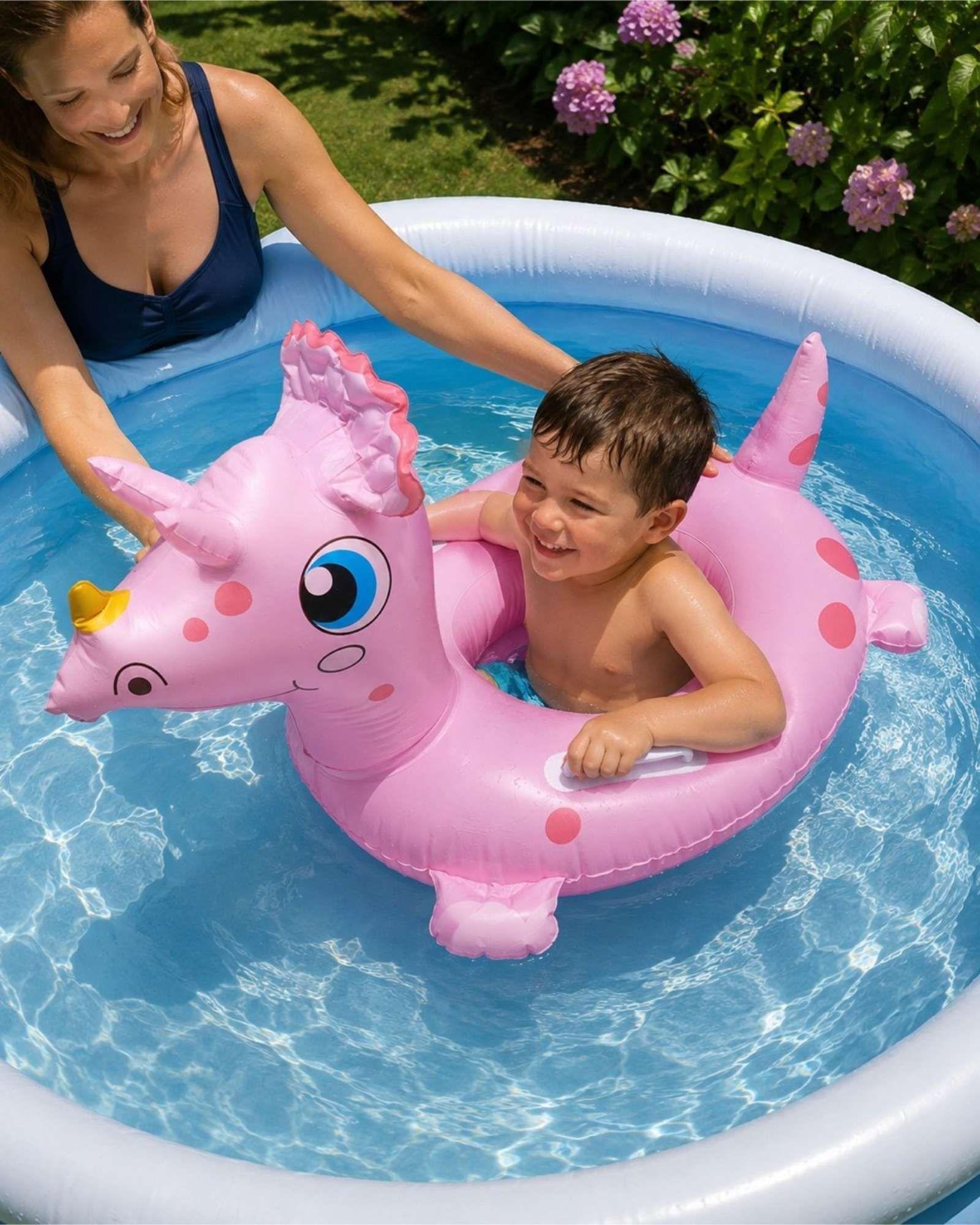 Flotador Infantil Inflable con Asas Diseño Animal para Piscina6-4