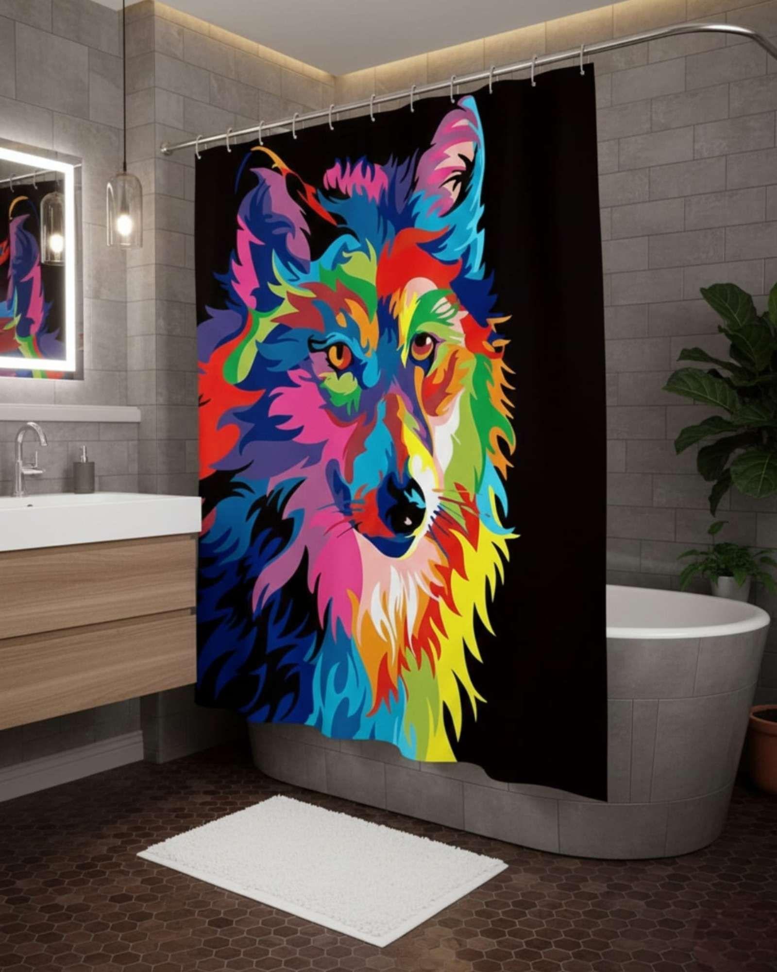 Juego de Cortina de Baño Tela Género + Forro Impermeable T15-0