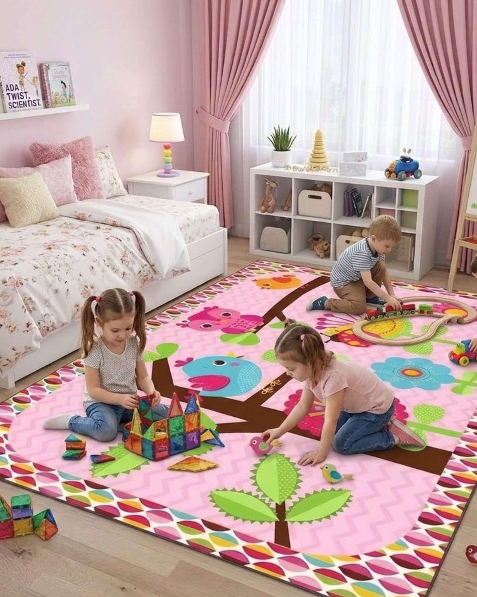 Tapete Infantil 120x180 cm Diseño 3D Moderno Antideslizante-4