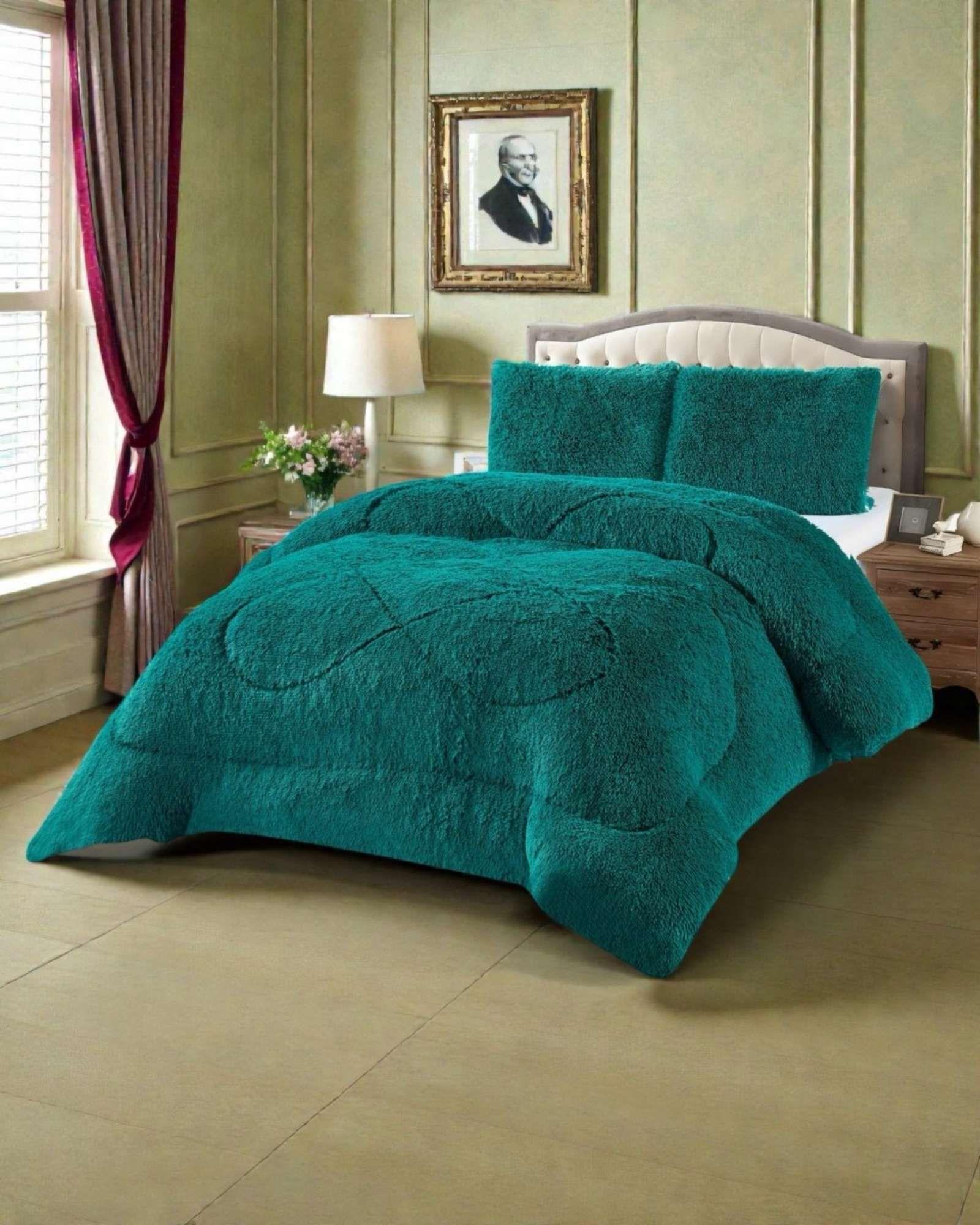 Cubrecama Otoño Invierno Chiporro Peludo Premium Plaza y media  A54-3