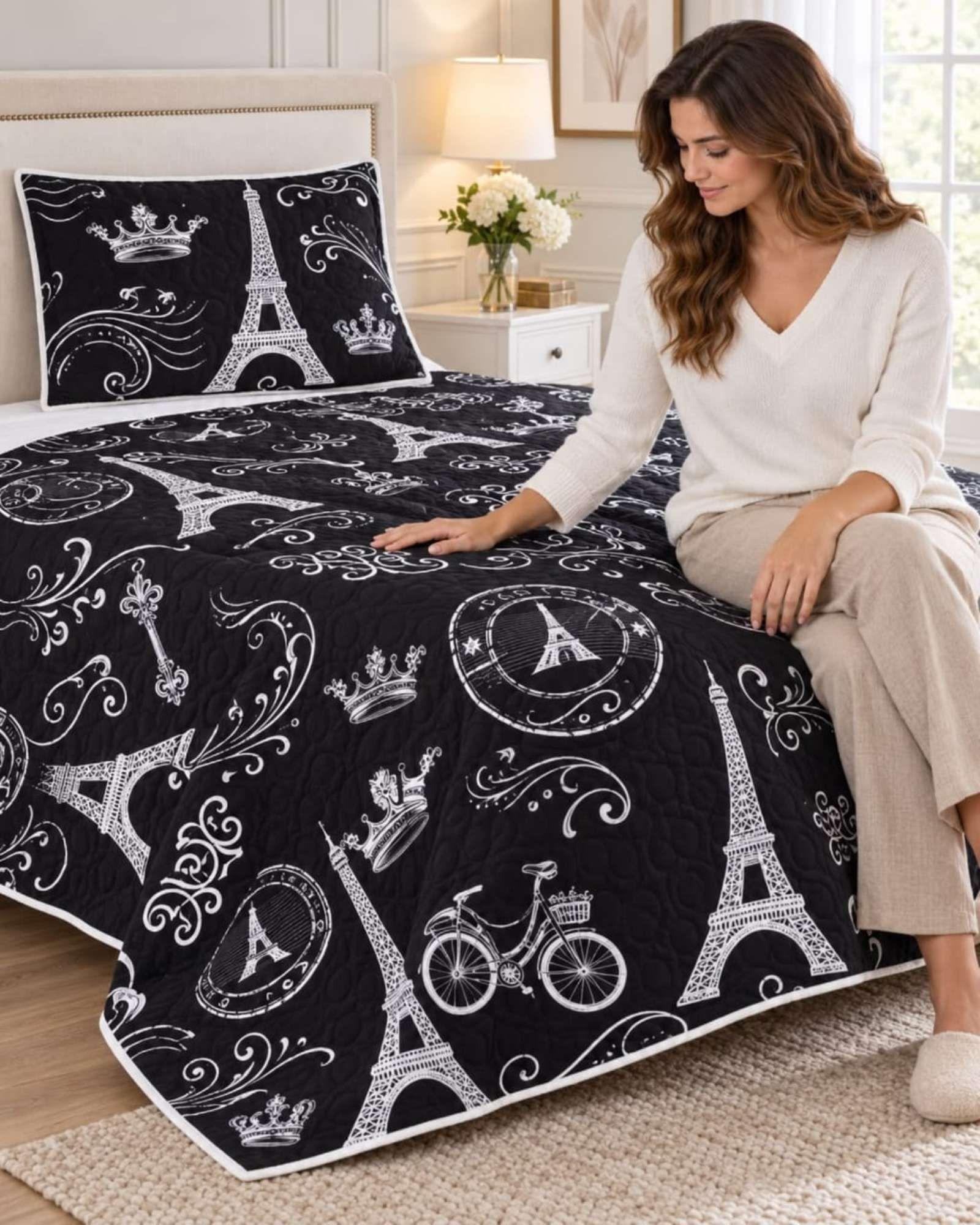 Cubrecama de Verano Plaza y Media Mas Funda De Almohada C12-1