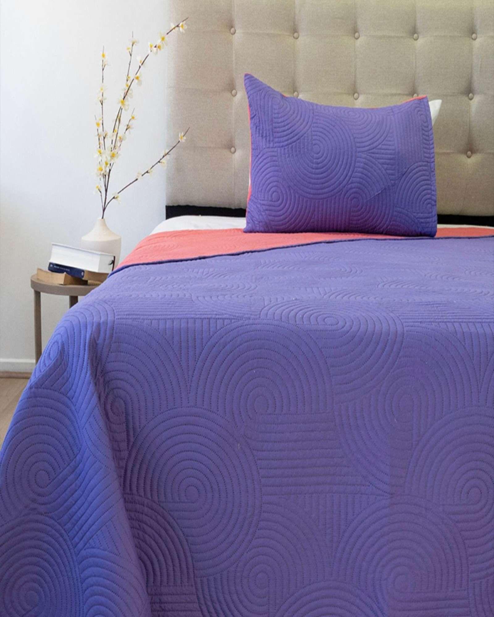 Cubrecama Colcha Quilt Bicolor plaza y media Doral M08-2