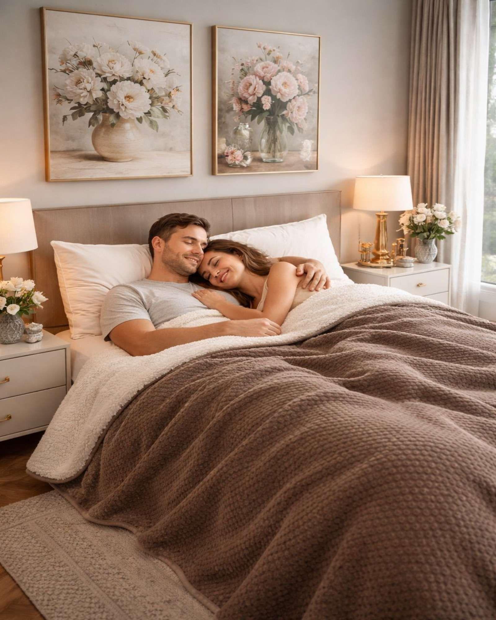 MANTA FRAZADA CON CHIPORRO ELEGANTE PLAZA Y MEDIA 150X200cm Café-0