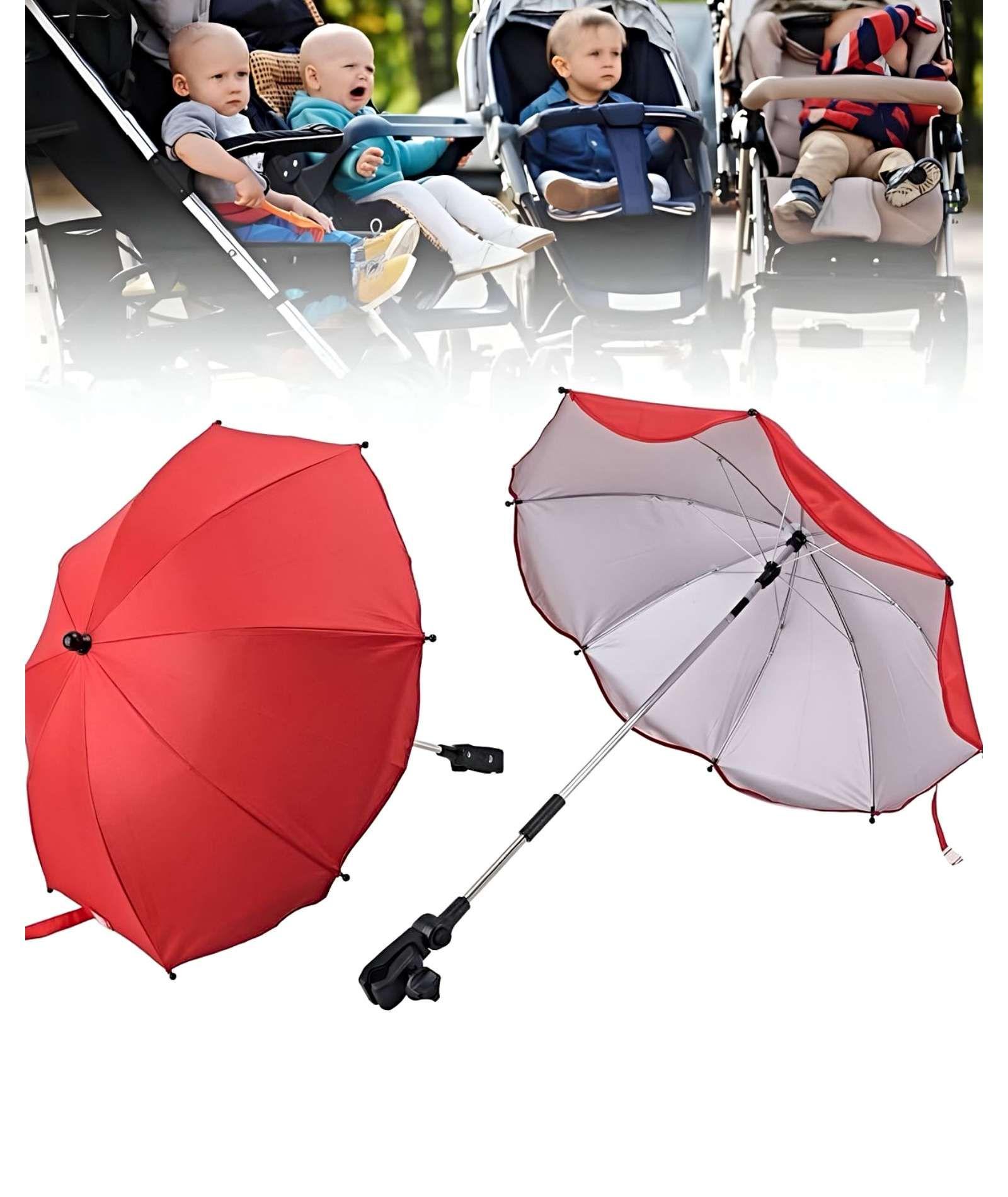 Sombrilla UV portátil para cochecito de bebé ROJO-2