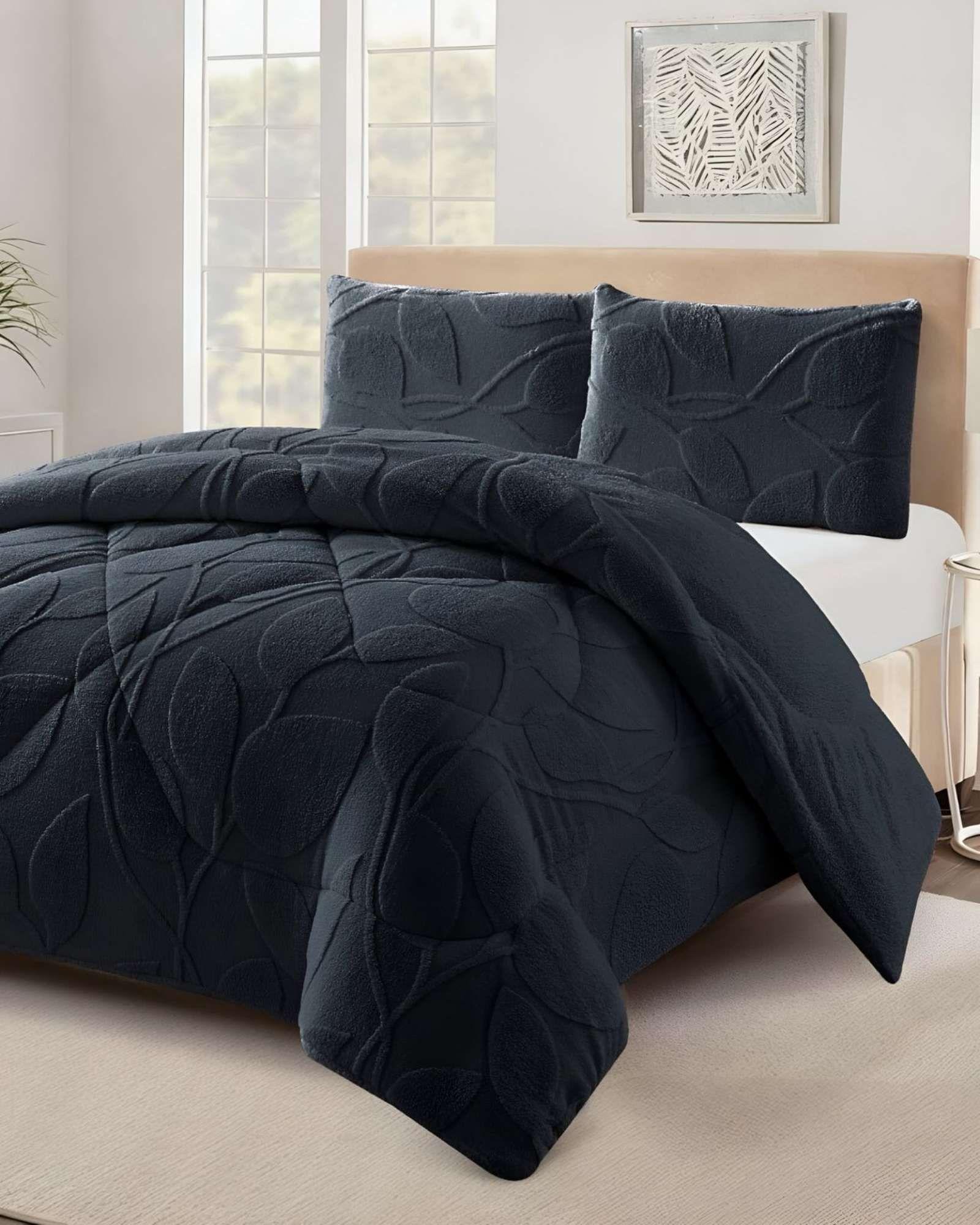 Cubrecama Acolchado con chiporro diseño Texturizado Hojas 2 Plazas  TF2-2