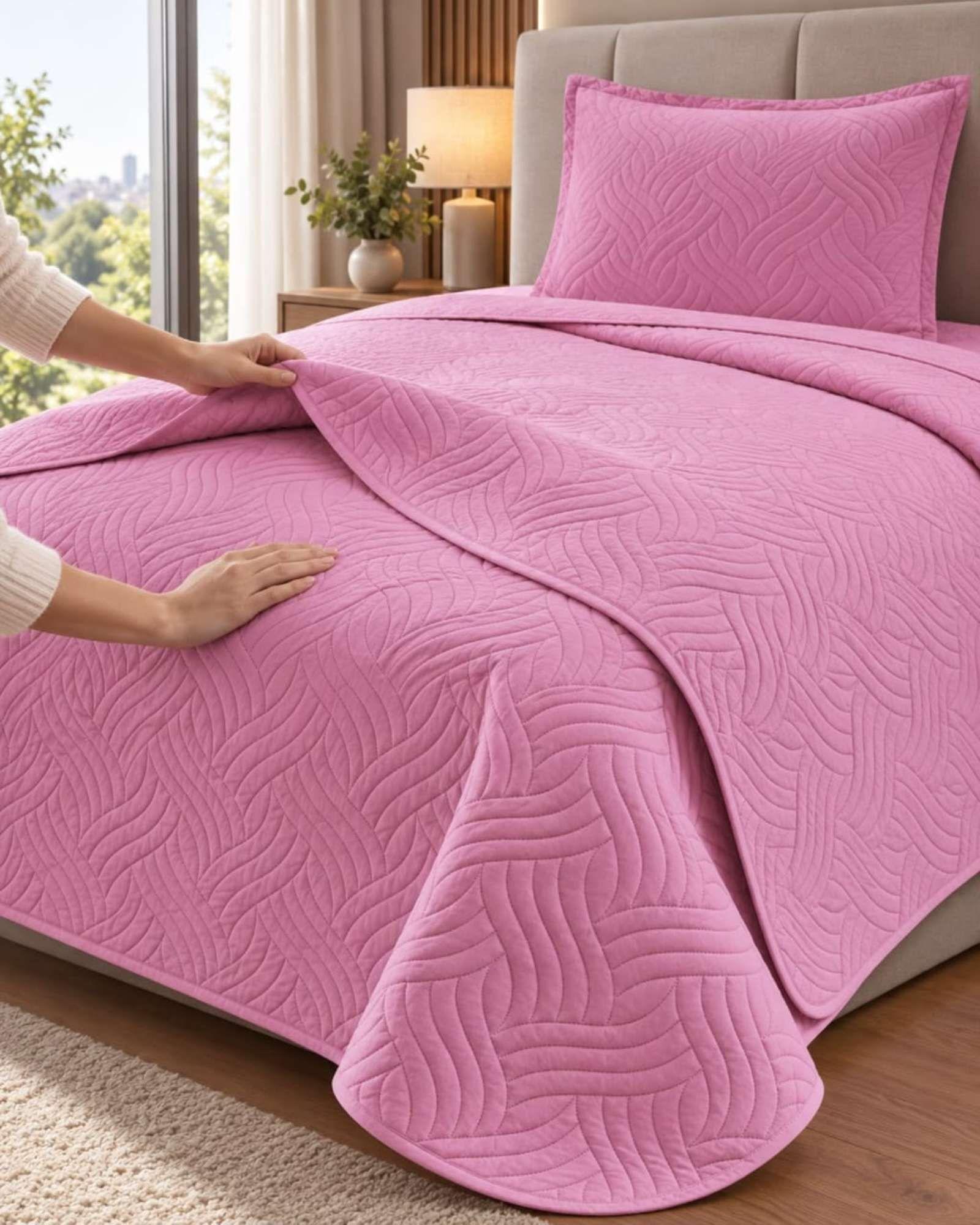 Cubrecama de Verano Plaza y Media Mas Funda De Almohada C20-0