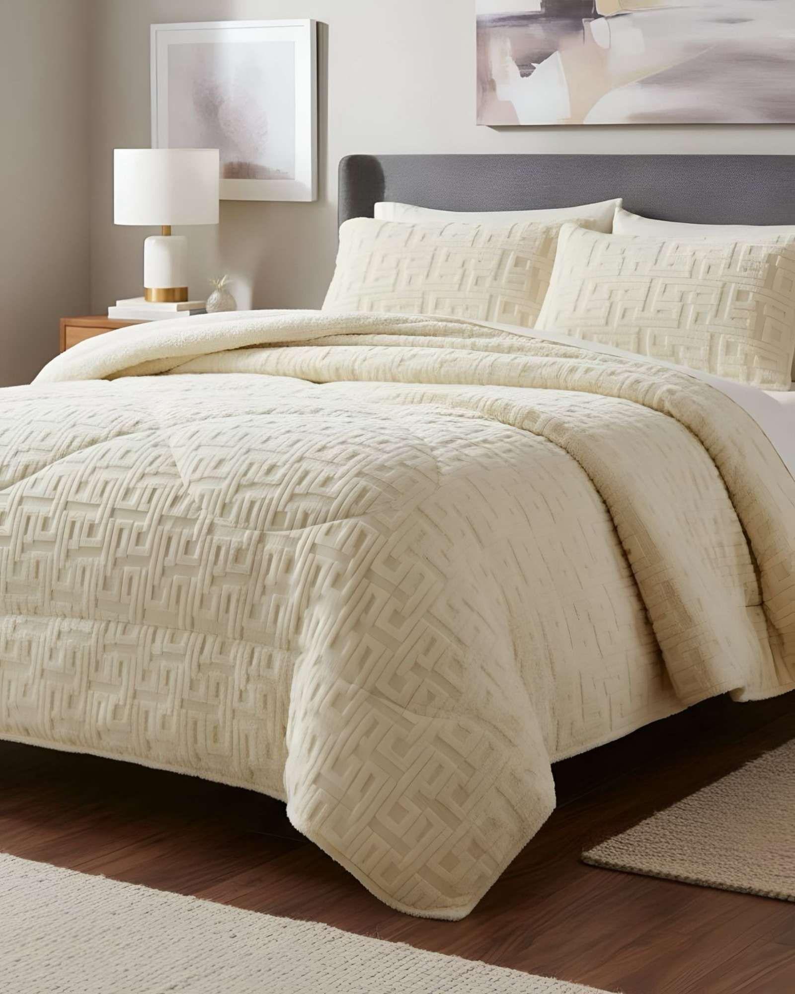 Cubrecama Acolchado con chiporro diseño Texturizado 2 Plazas  TF13-3