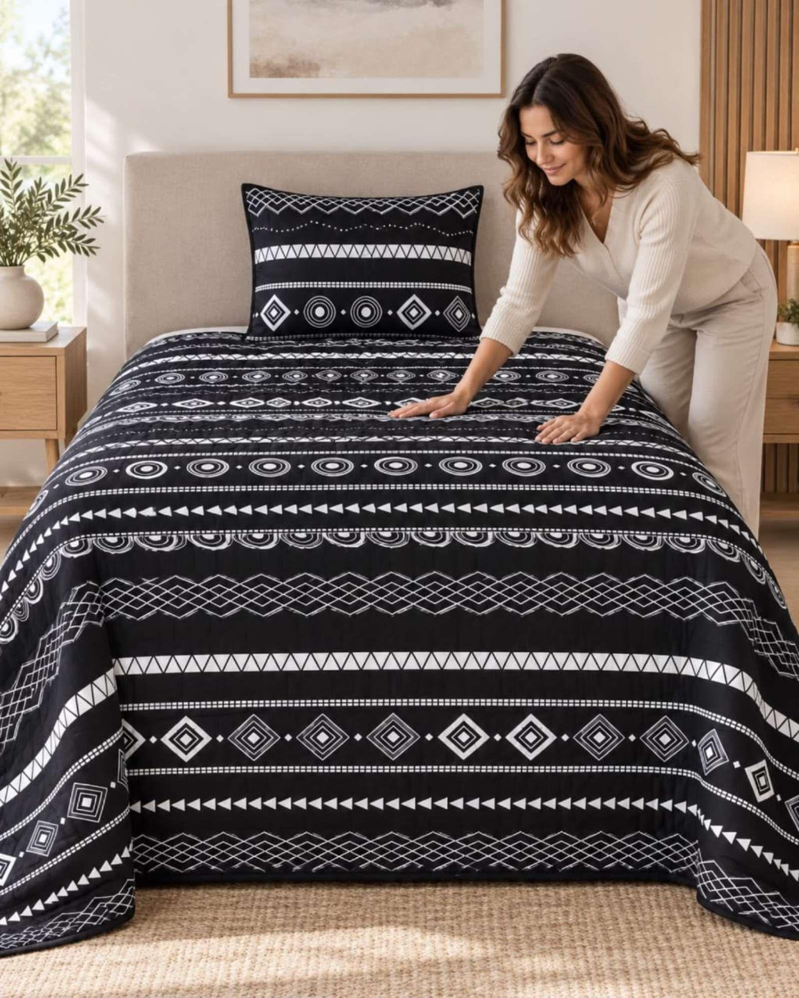 Cubrecama de Verano Plaza y Media Mas Funda De Almohada C15-4