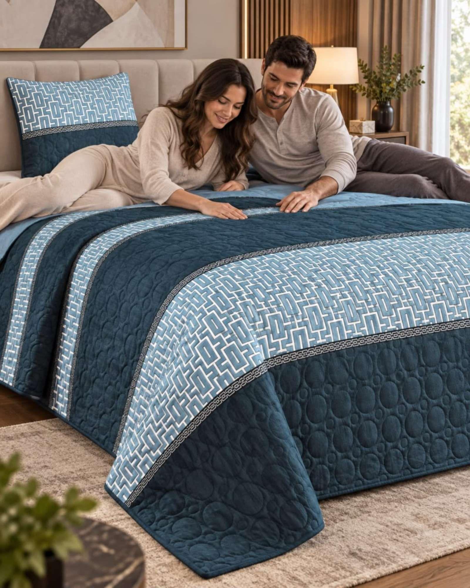 Cubrecama de Verano Plaza y Media Mas Funda De Almohada C2-4
