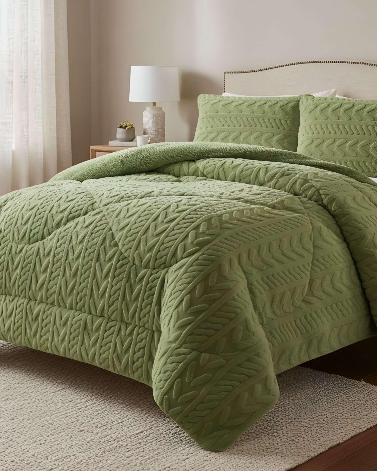 COBERTOR ELEGANTE DE INVIERNO CON CHIPORRO KING07-3