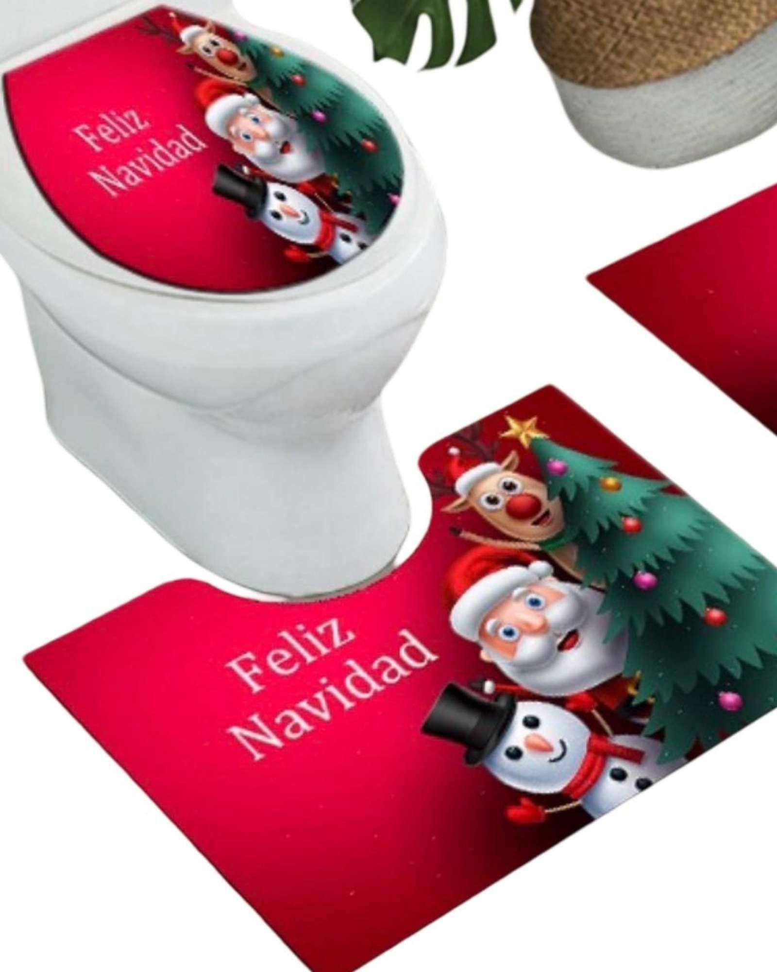 Juego de Alfombra de baño de Navidad 3 piezas A5-2