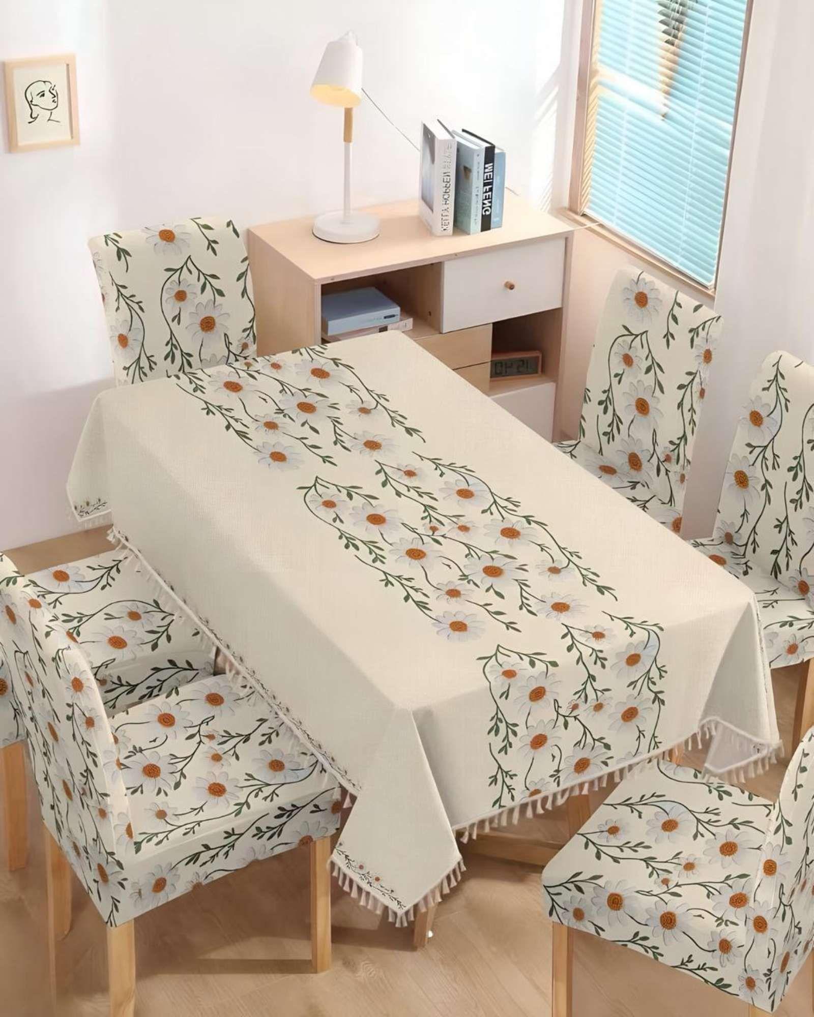 Juego Textil Para Comedor Mantel  más 6 fundas de silla A04-2