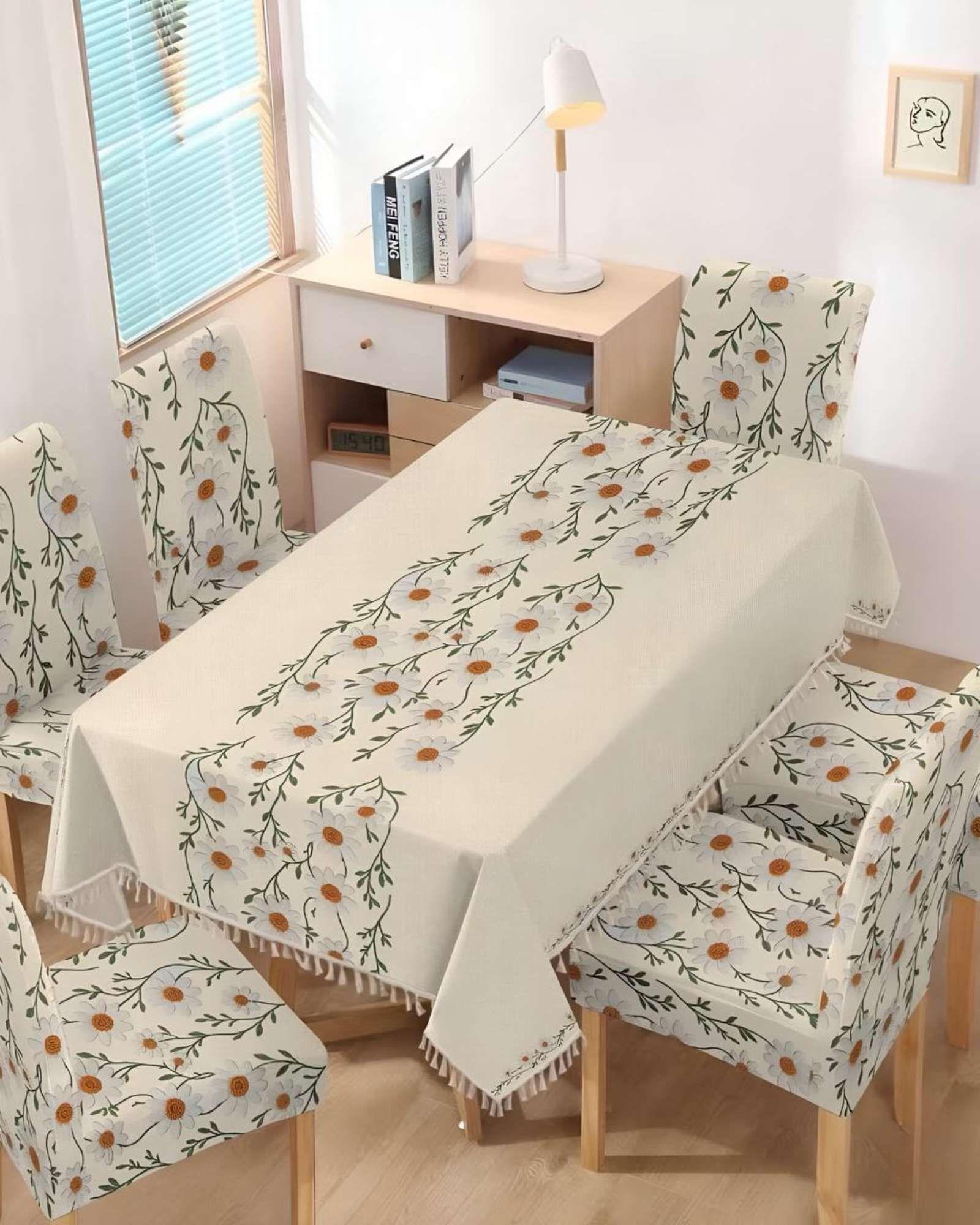 Juego Textil Para Comedor Mantel  más 6 fundas de silla A04-3