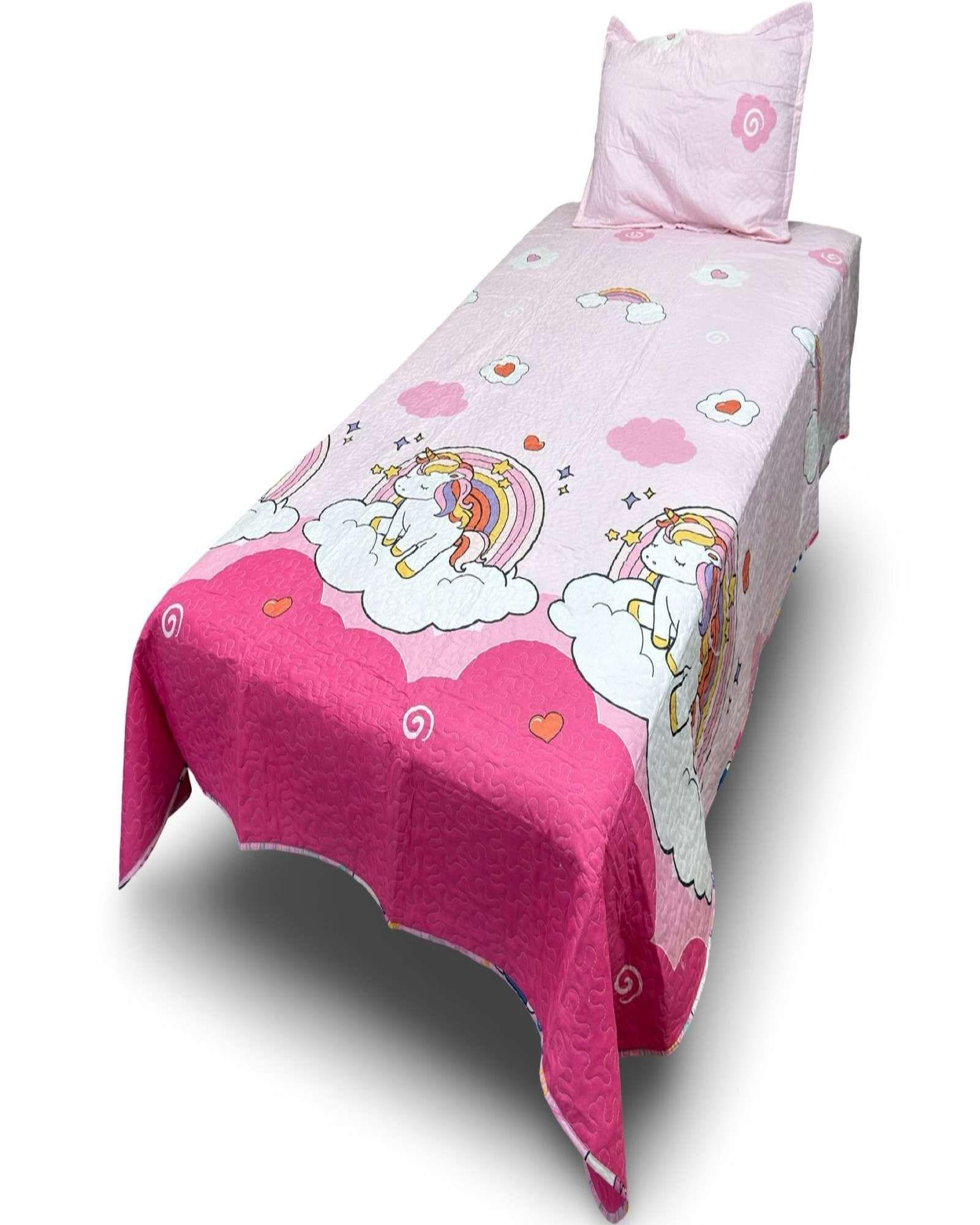 CUBRECAMA QUILT INFANTIL NIÑA MAS JUEGOS SABANAS 5 PIEZAS-2
