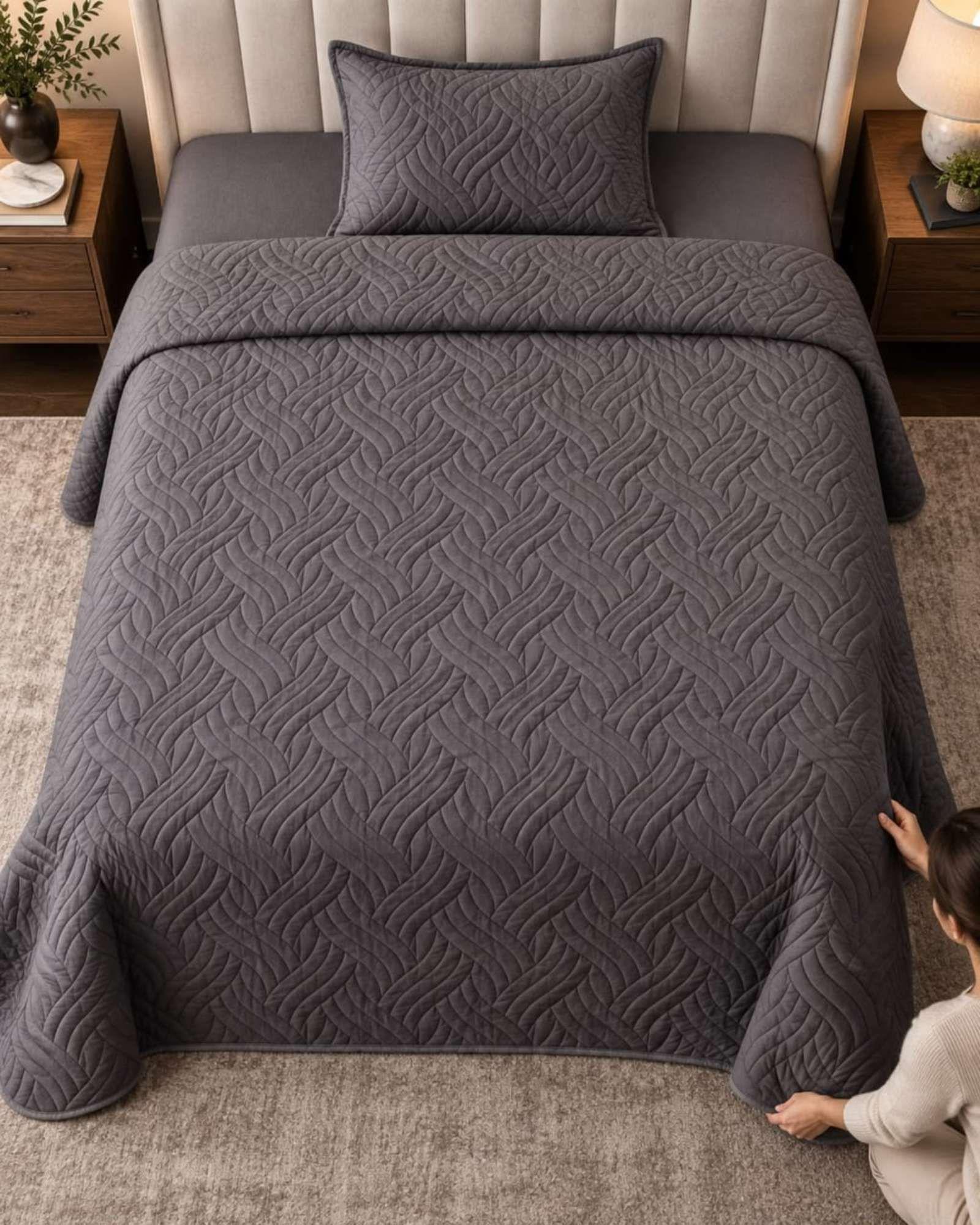 Cubrecama de Verano Plaza y Media Mas Funda De Almohada C23-3